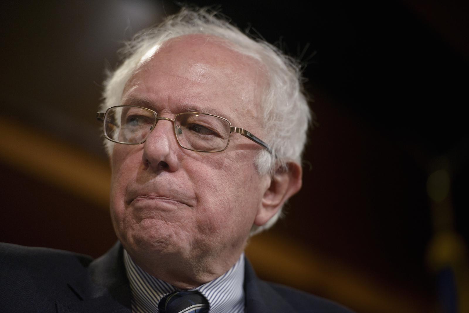 senate democrats get a 2016 pitch from bernie sanders