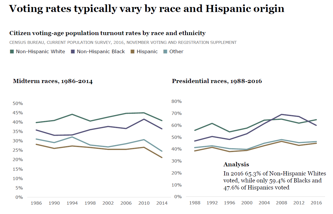 Voter turnout by race and ethnicity