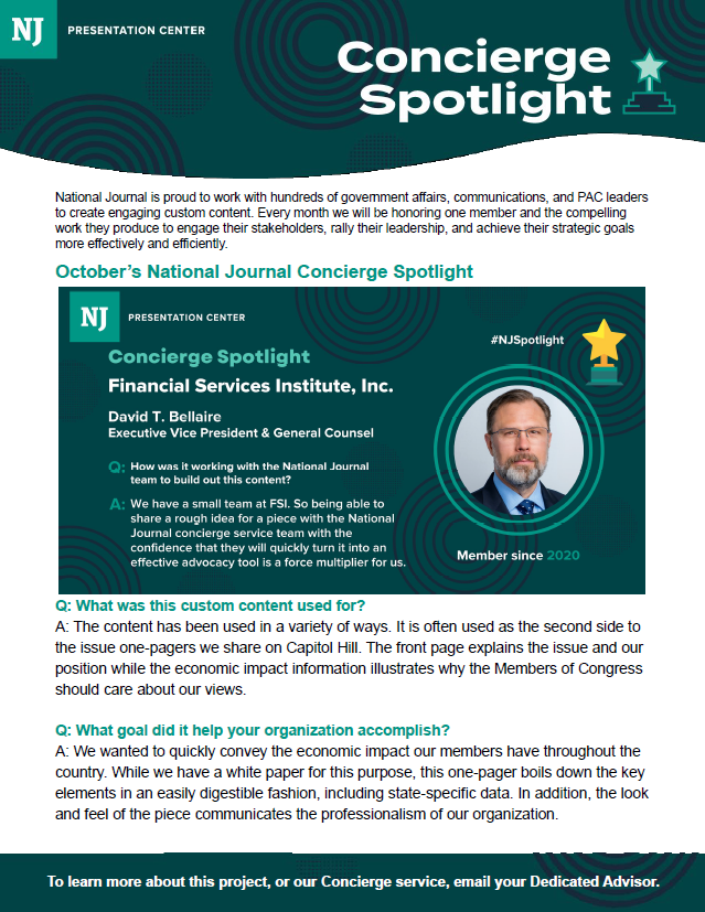 Concierge Member Spotlight: Financial Services Institute Economic Impact