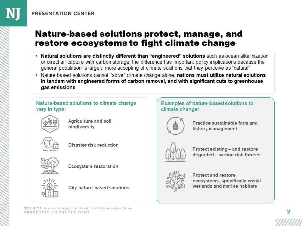 Naturebased solutions to climate change primer