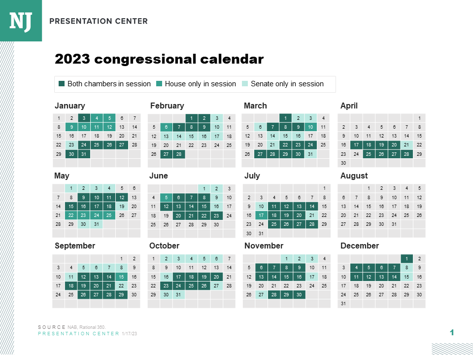 2023 congressional calendar