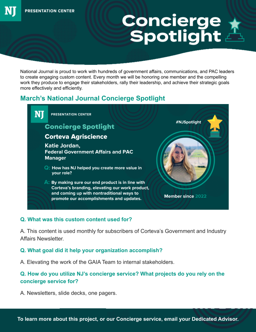 Concierge Member Spotlight: Corteva Agriscience Monthly Newsletter