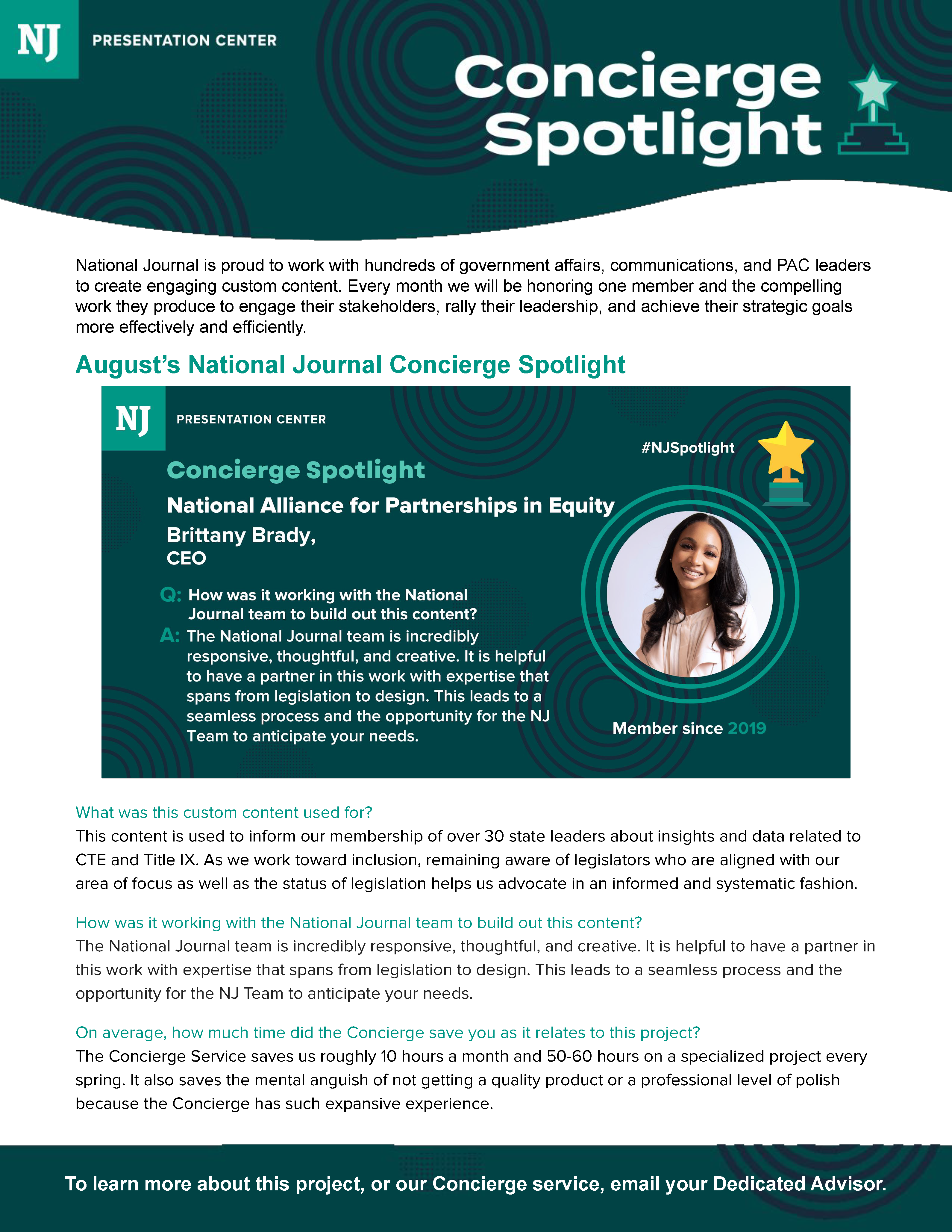 Concierge Member Spotlight: National Alliance for Partnerships in Equity