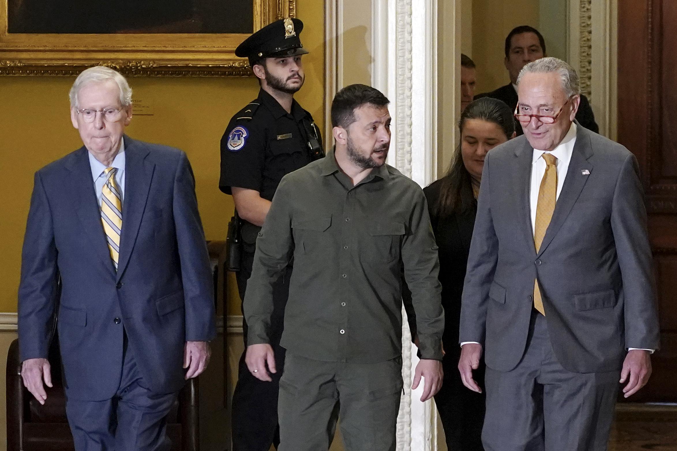 On Capitol Hill, Zelensky learns that timing is everything