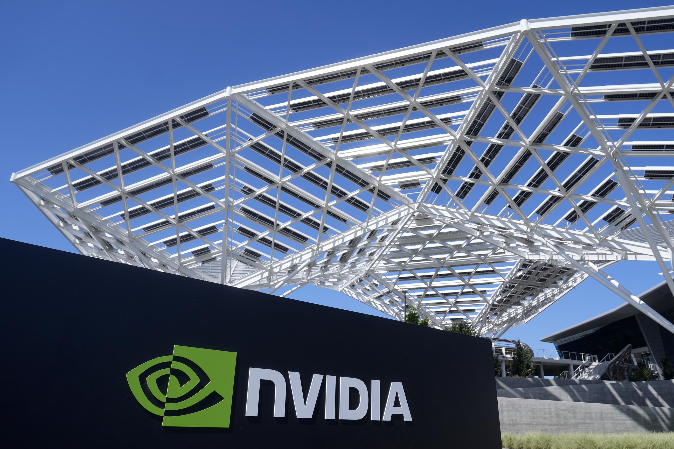 A Nvidia office building in Santa Clara, Calif. (AP Photo/Jeff Chiu)