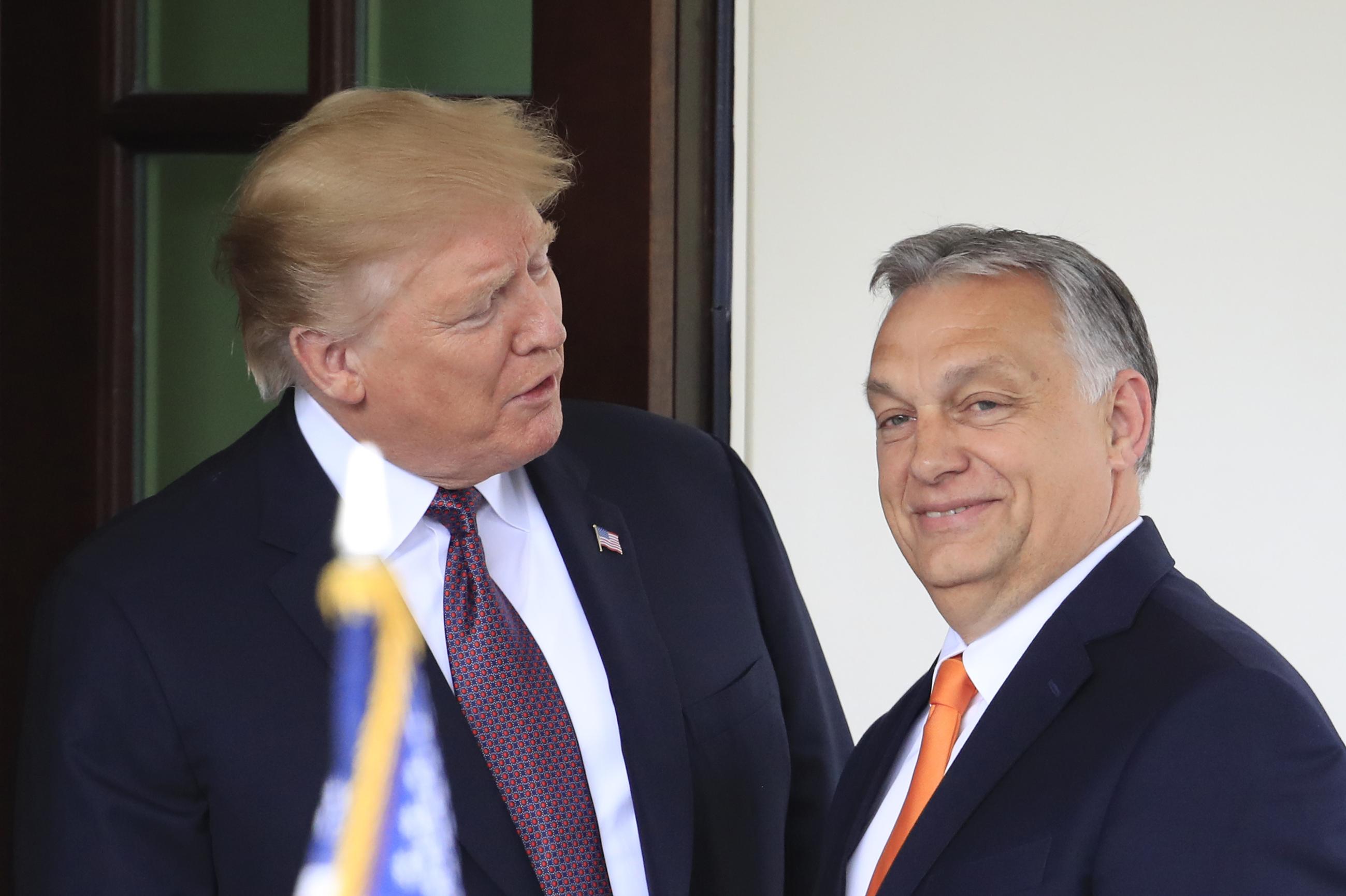 Then-President Trump welcoming Hungarian Prime Minister Viktor Orban to the White House (AP Photo/Manuel Balce Ceneta, File)