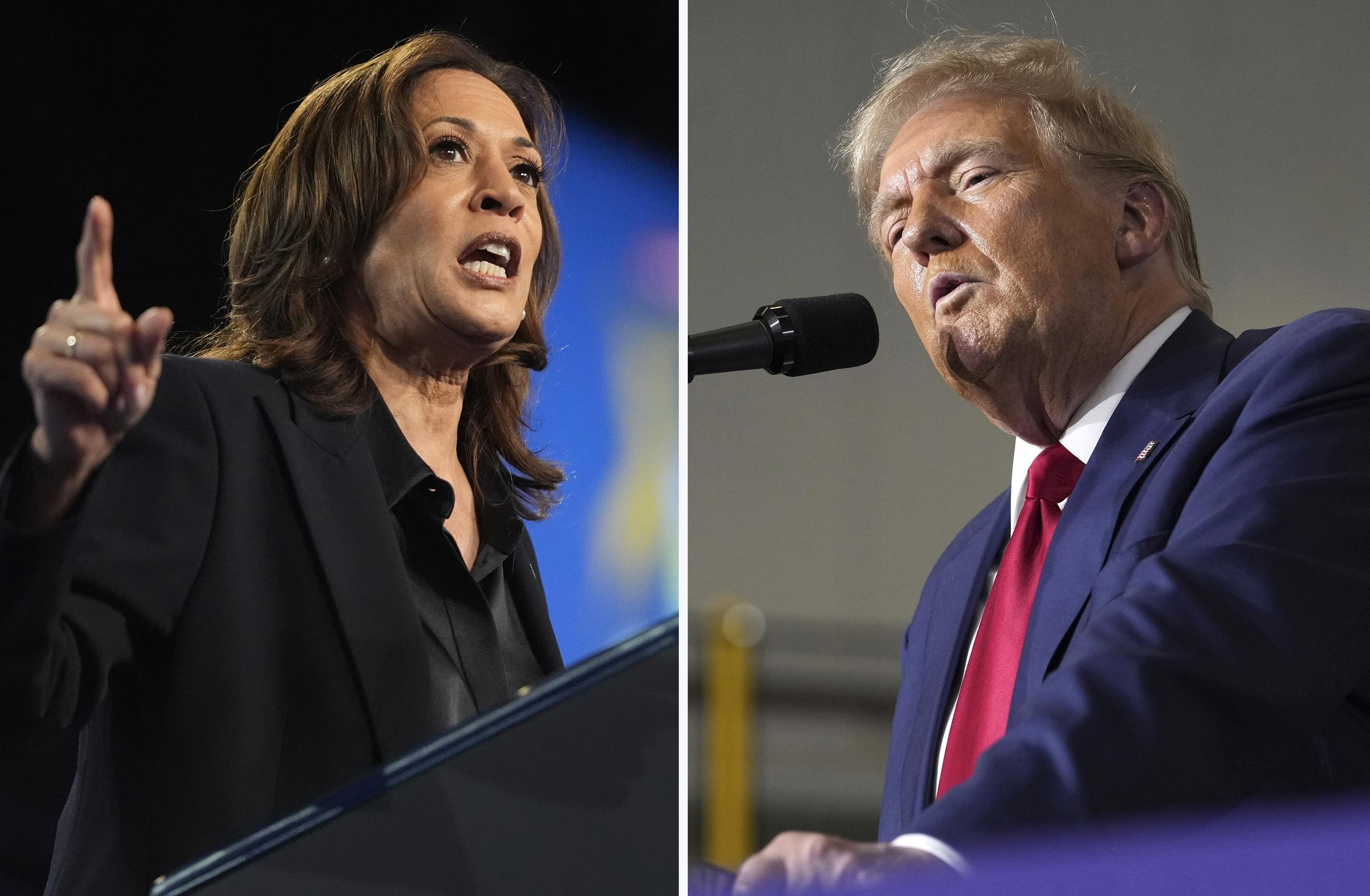 Vice President Kamala Harris, left, and former President Trump (AP Photo)