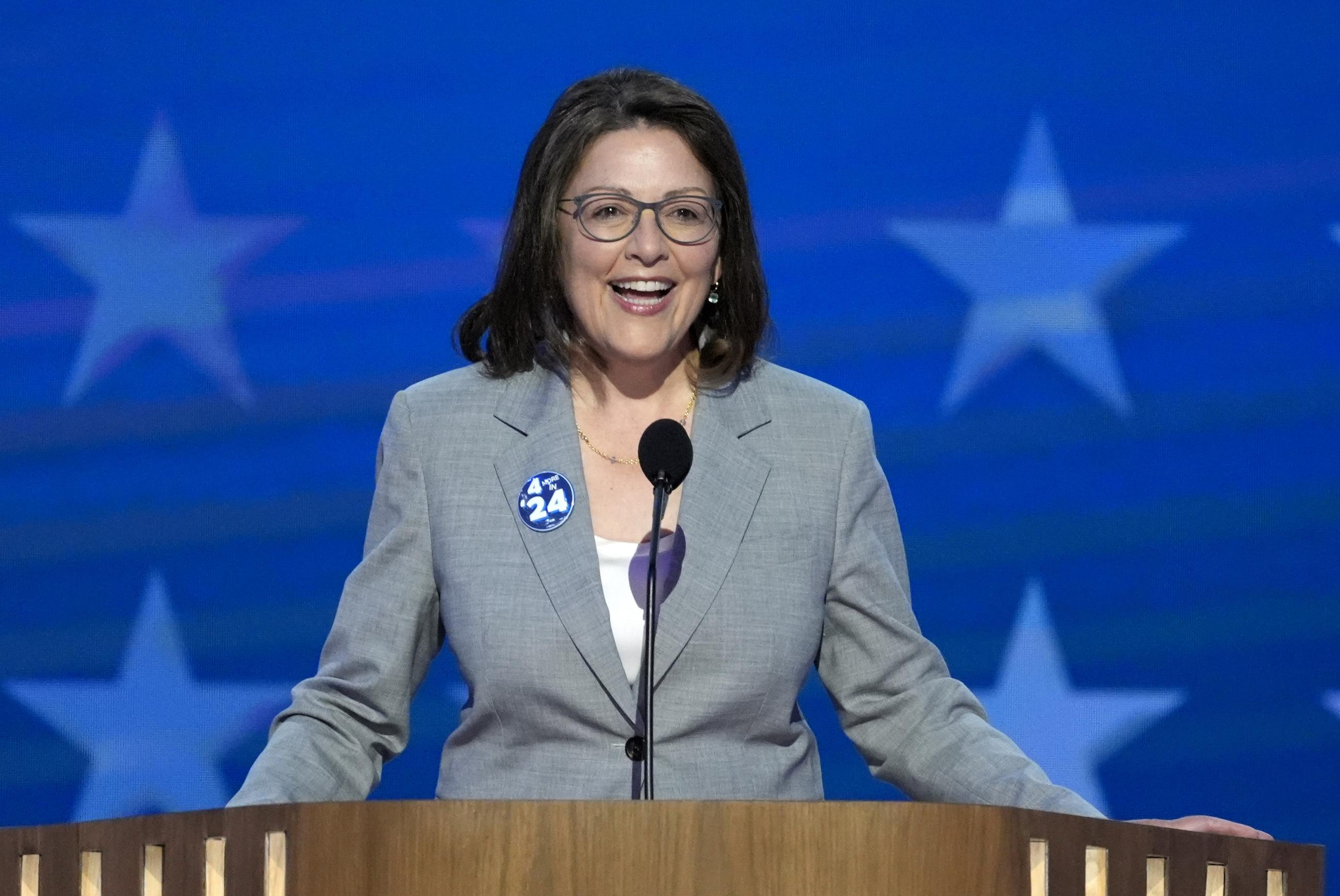 Democratic Congressional Campaign Committee Chairwoman Suzan DelBene speaks during the Democratic National Convention in August. (AP Photo/J. Scott Applewhite)