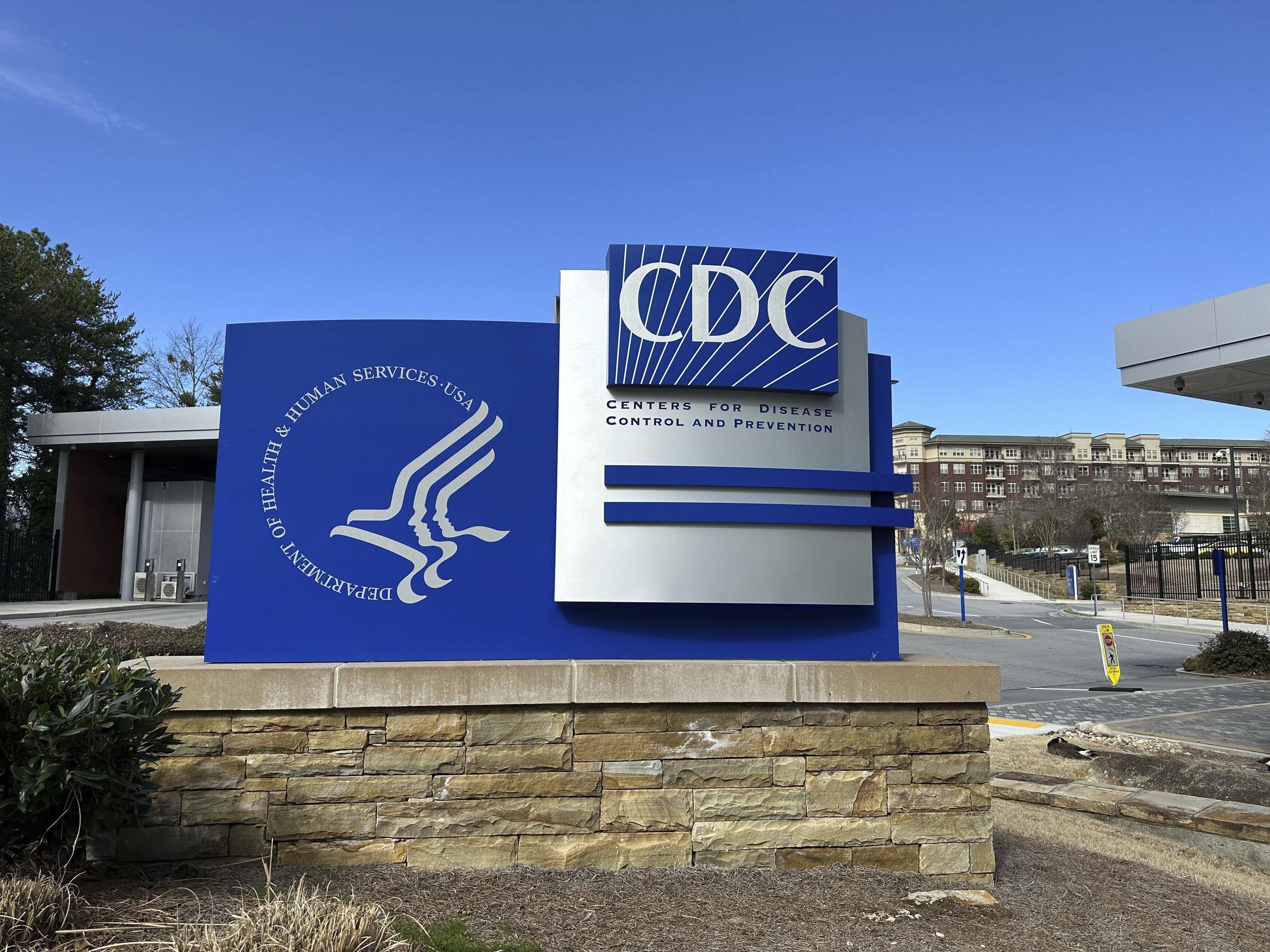 A sign stands at an entrance to the main campus of the Centers for Disease Control and Prevention in Atlanta. (AP Photo/Jeff Amy)