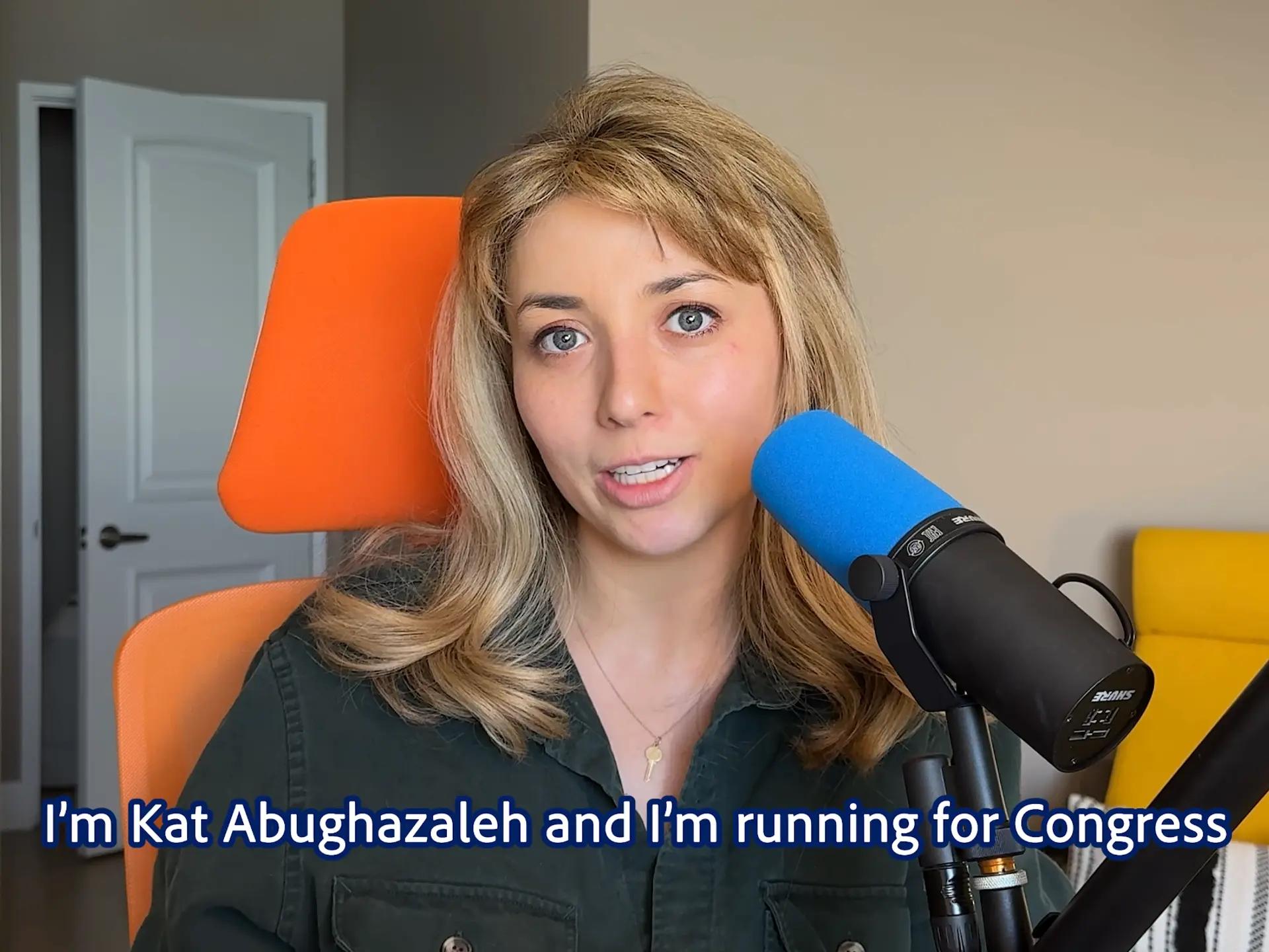 Social media influencer Kat Abughazaleh, who's running for Congress from Illinois