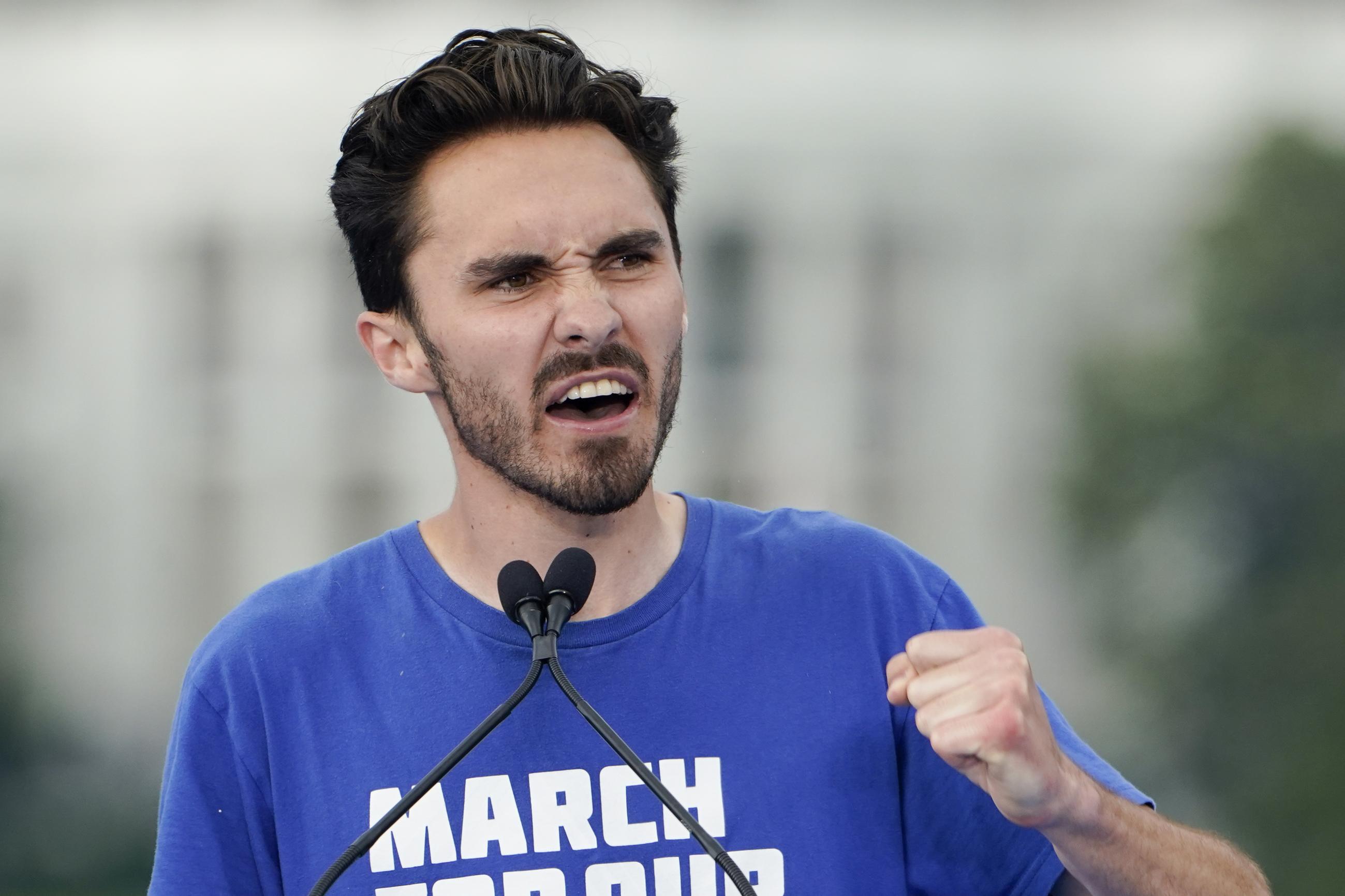 Parkland survivor and activist David Hogg speaks to the crowd at the second March for Our Lives rally in support of gun control in Washington in 2022. (AP Photo/Manuel Balce Ceneta)