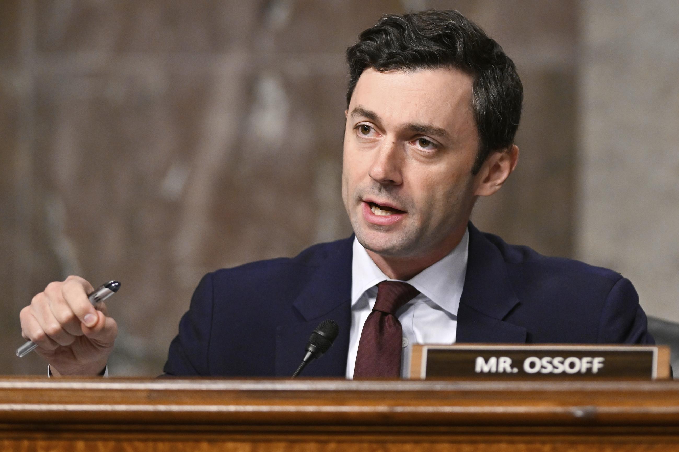Sen. Jon Ossoff of Georgia, the most vulnerable Democrat next year, posted the largest haul of $11.2 million during the first quarter of the year. (AP Photo/John McDonnell, File)