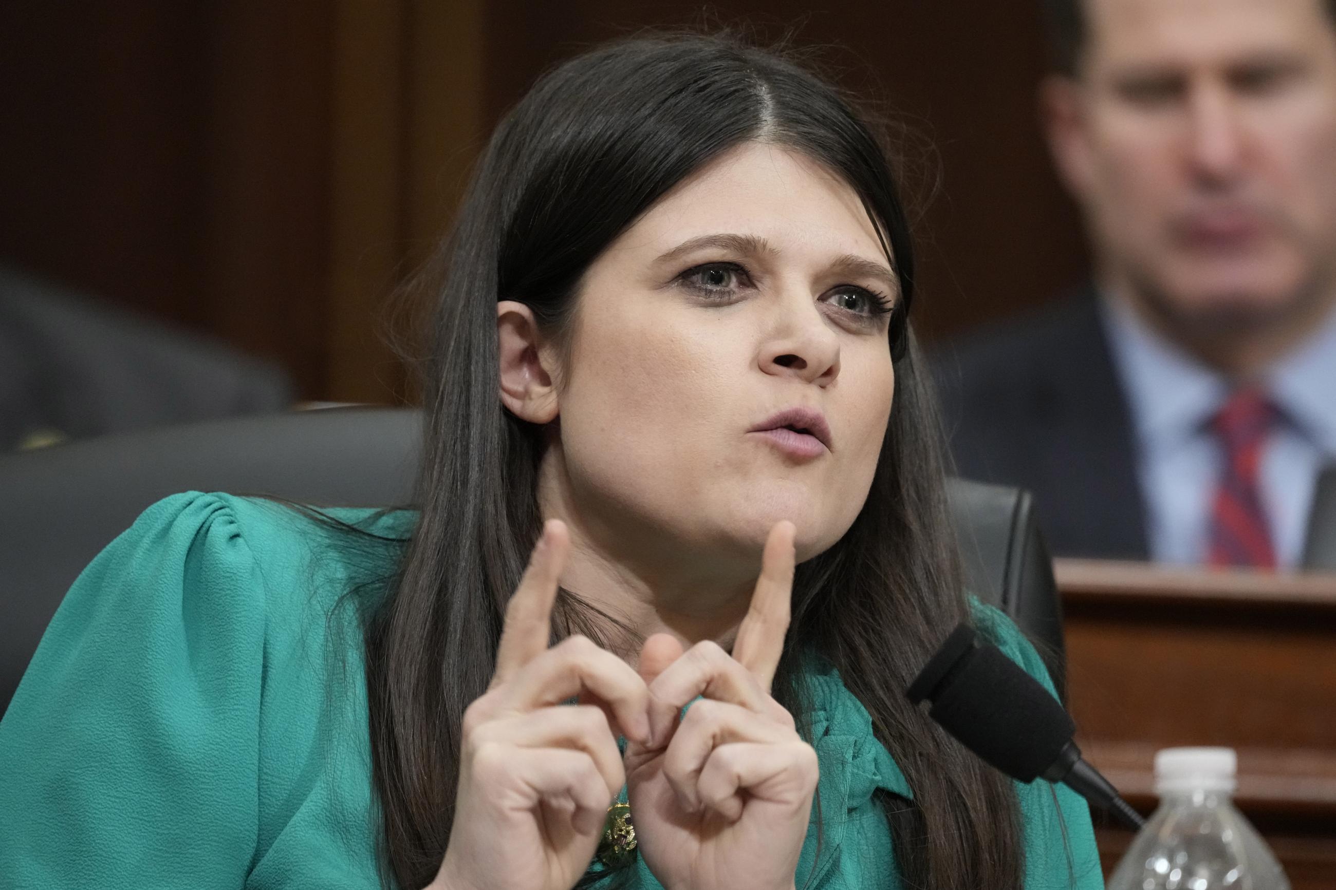 Rep. Haley Stevens, D-Mich., questions witnesses during a hearing of a special House committee dedicated to countering China, on Capitol Hill, Tuesday, Feb. 28, 2023, in Washington. (AP Photo/Alex Brandon)