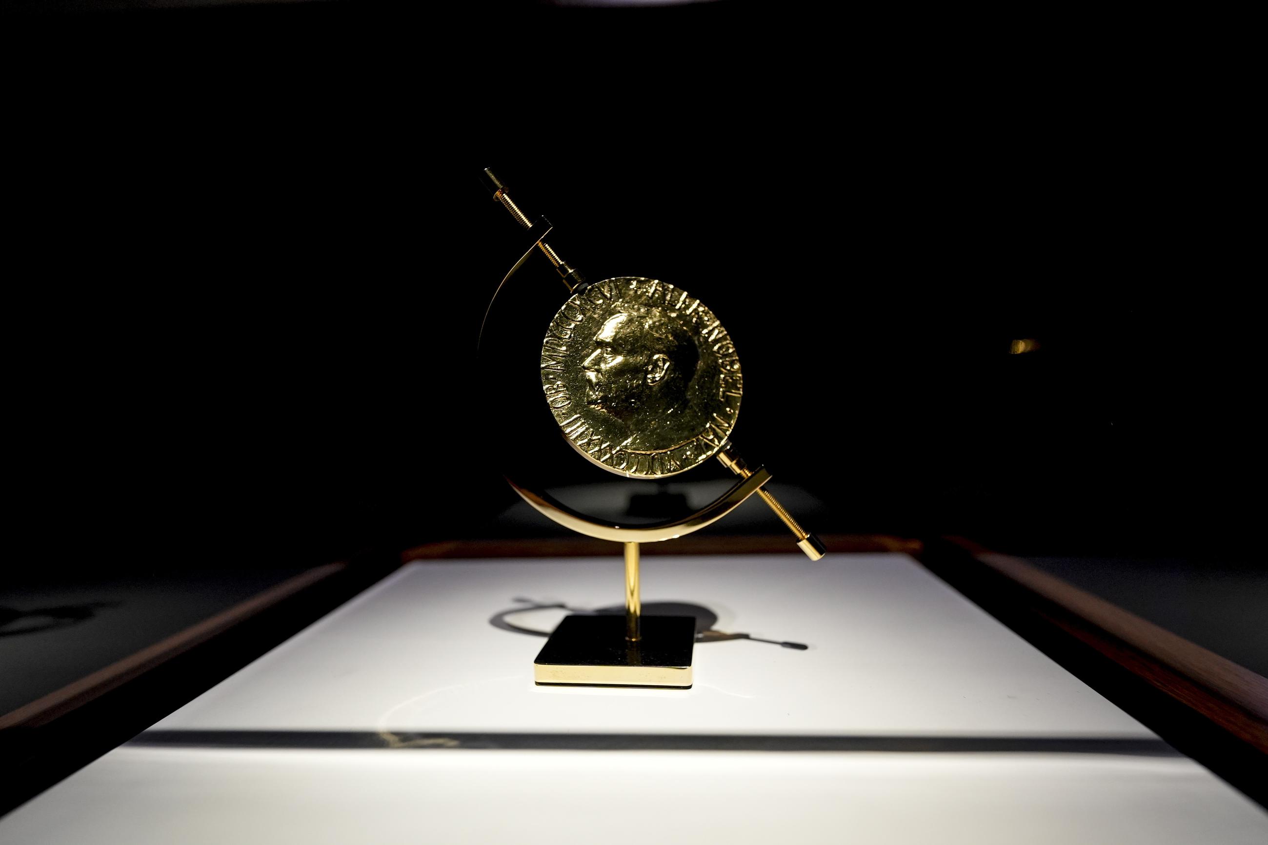Jimmy Carter's Nobel Peace Prize, seen at the Carter Library. Sen. Bernie Moreno has nominated President Trump for the prize.