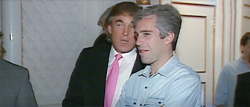 NBC News footage of Donald Trump and Jeffrey Epstein enjoying a party at Mar-a-Lago in November 1992 (NBC News)