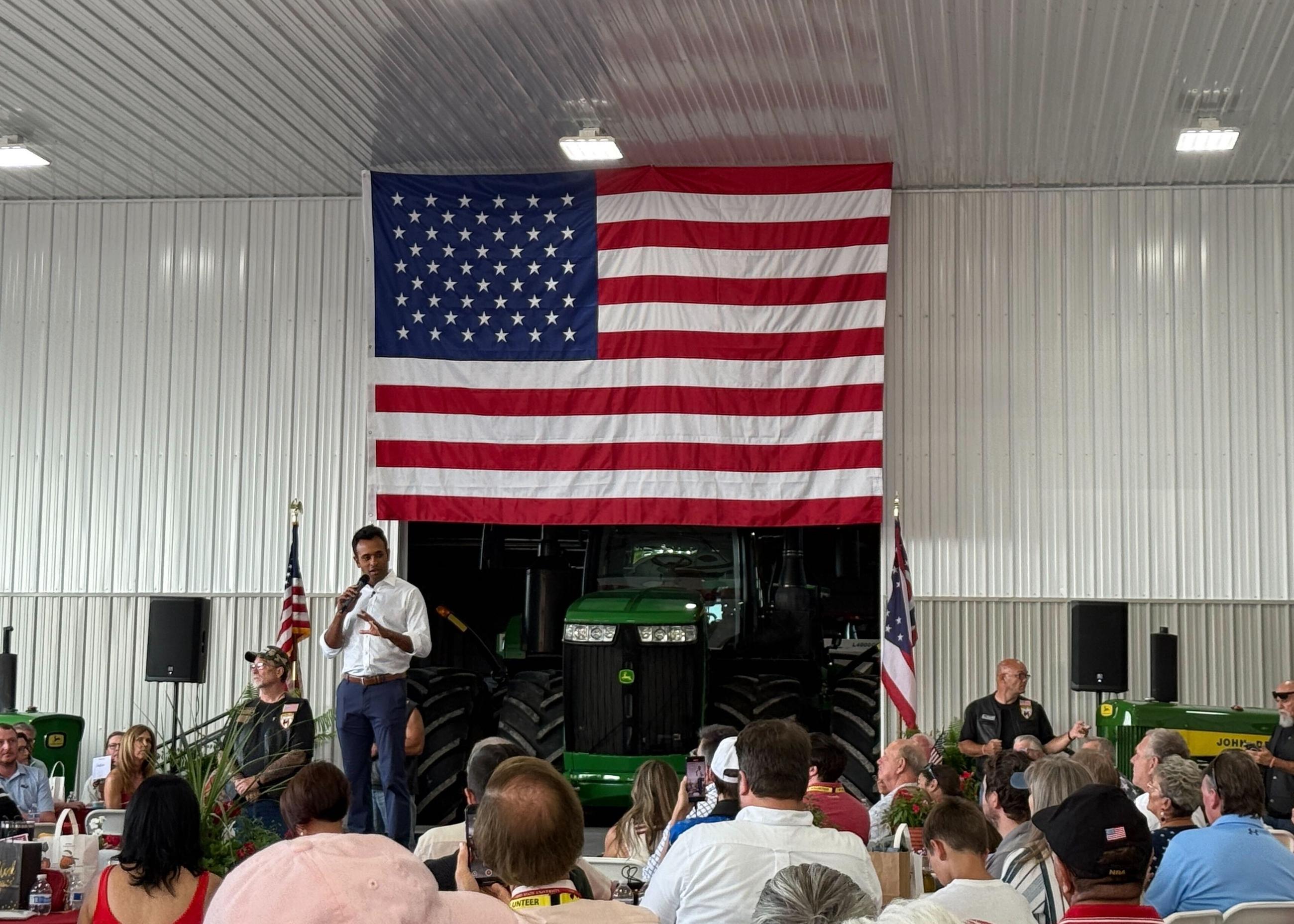 Ohio gubernatorial candidate Vivek Ramaswamy at the Union County Summer Farm Fest on Aug. 3