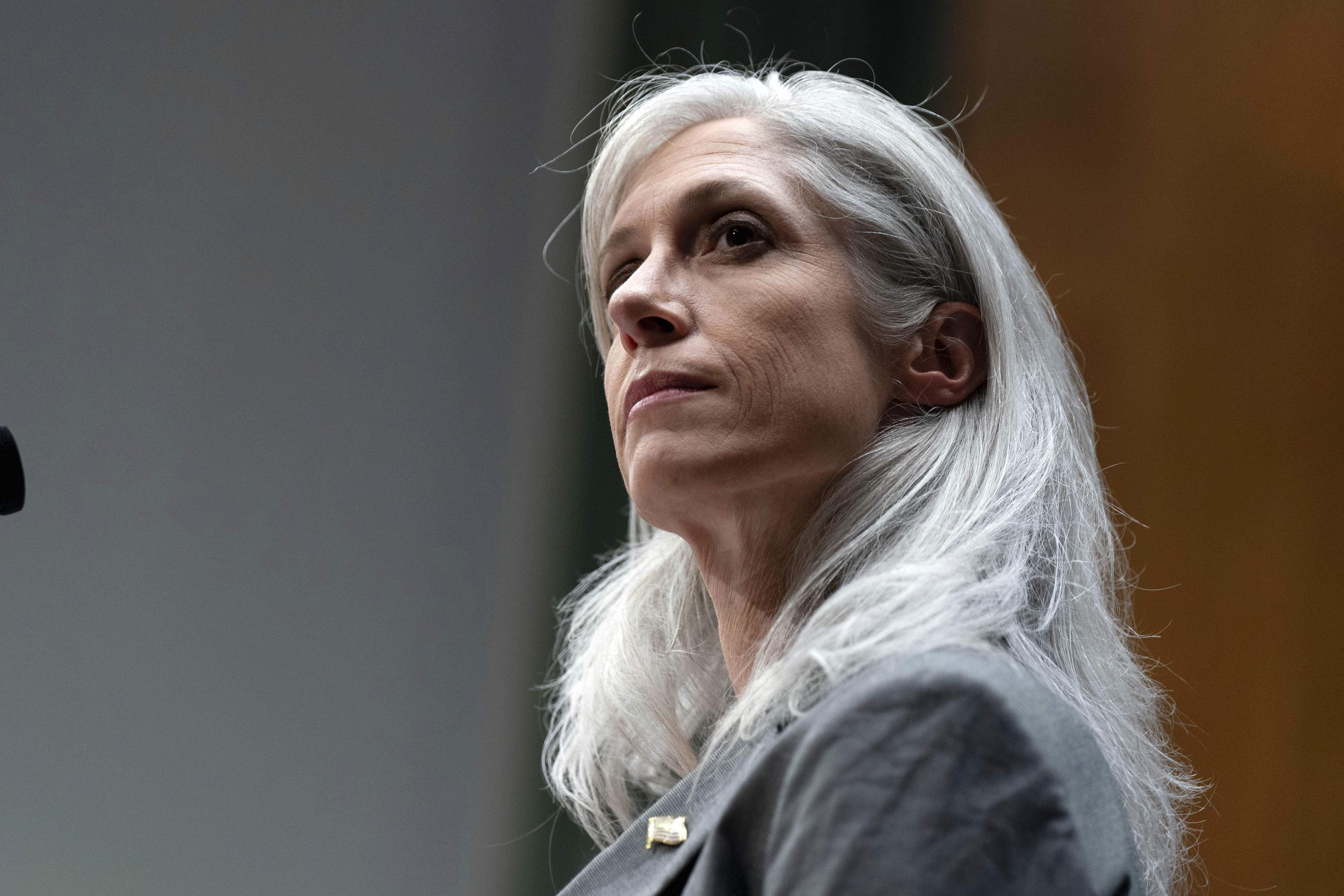 Former Centers for Disease Control and Prevention Director Susan Monarez testifies before the Senate Health, Education, Labor, and Pensions Committee on Wednesday. (AP Photo/Jose Luis Magana)