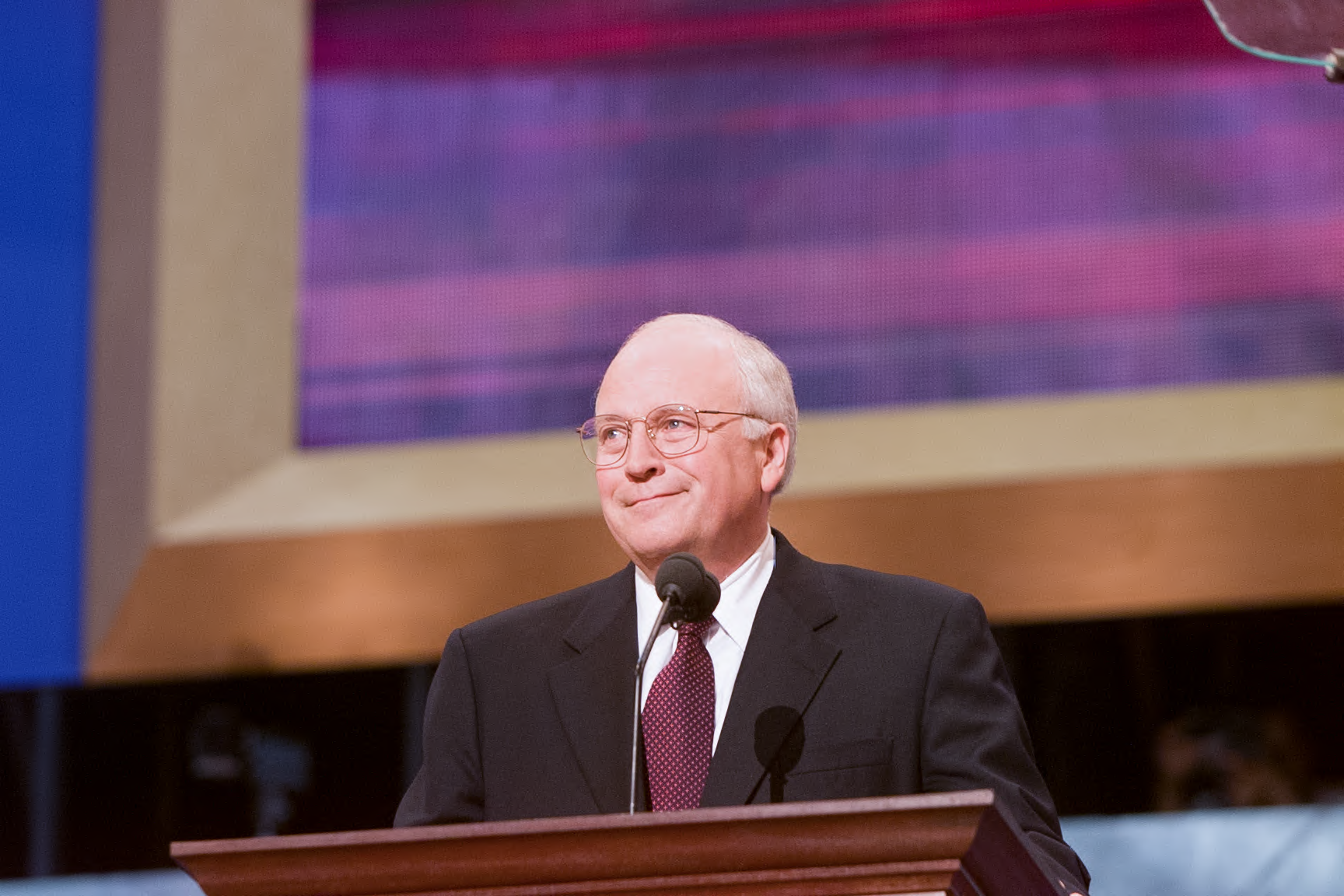 Dick Cheney delivering his acceptance speech at the Republican National Convention in Philadelphia on Aug. 2, 2000