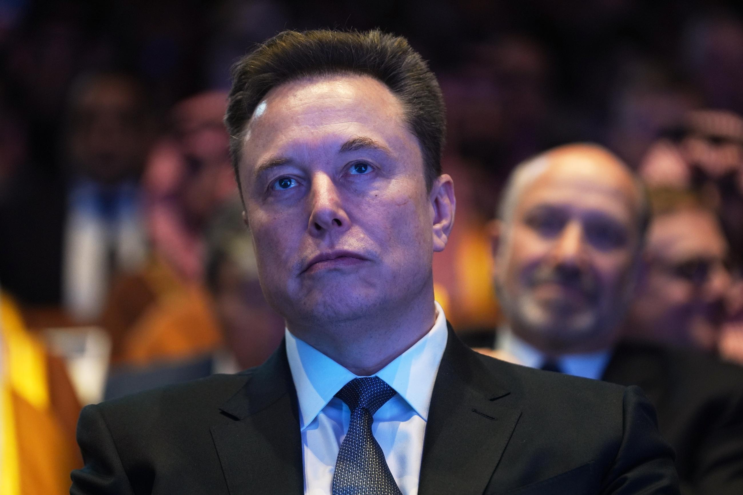 FILE - Elon Musk attends the Saudi Investment Forum at the Kennedy Center, Wednesday, Nov. 19, 2025, in Washington. (AP Photo/Evan Vucci, File)