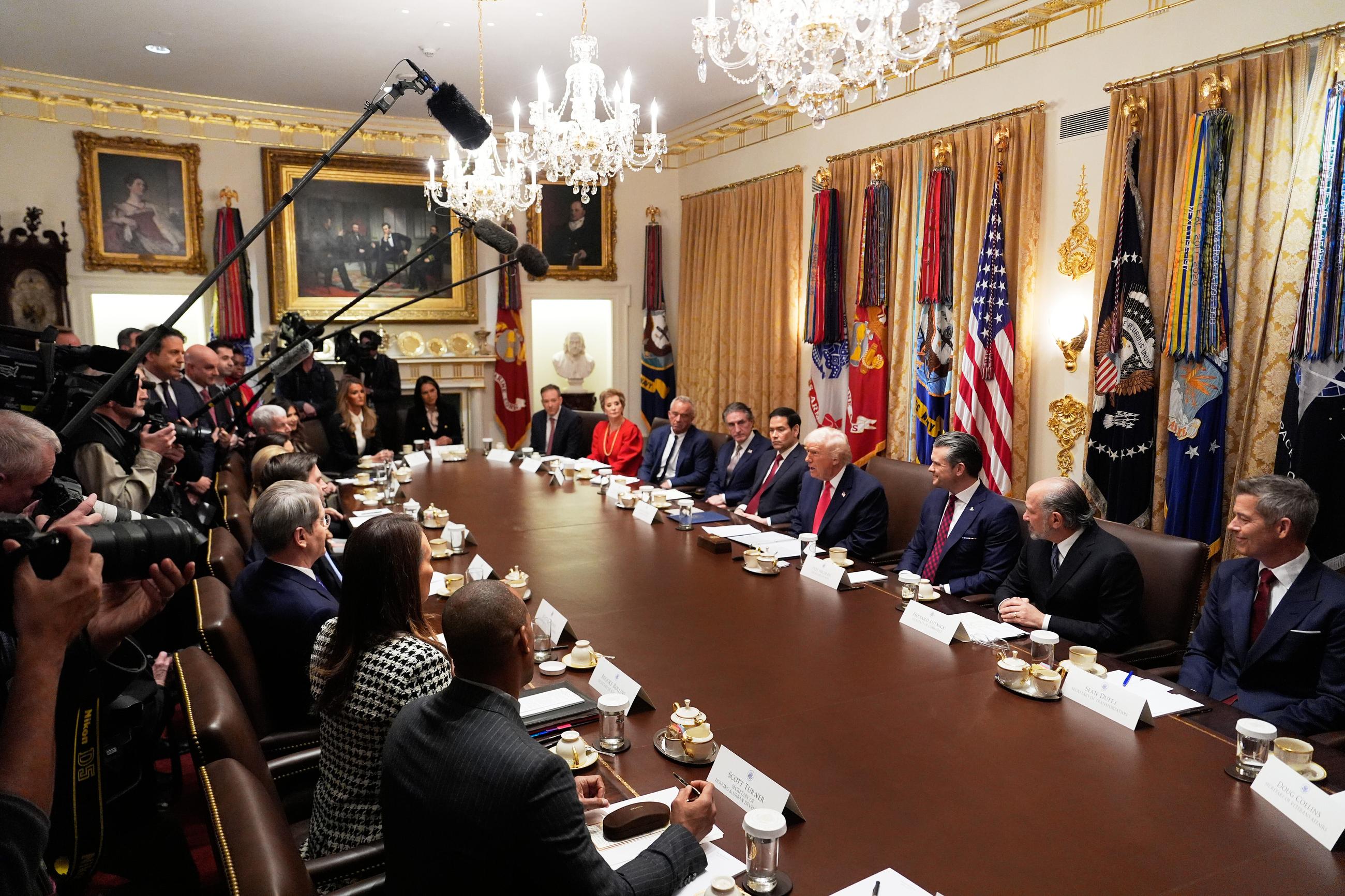 A White House Cabinet meeting on Dec. 2 (AP Photo/Julia Demaree Nikhinson)