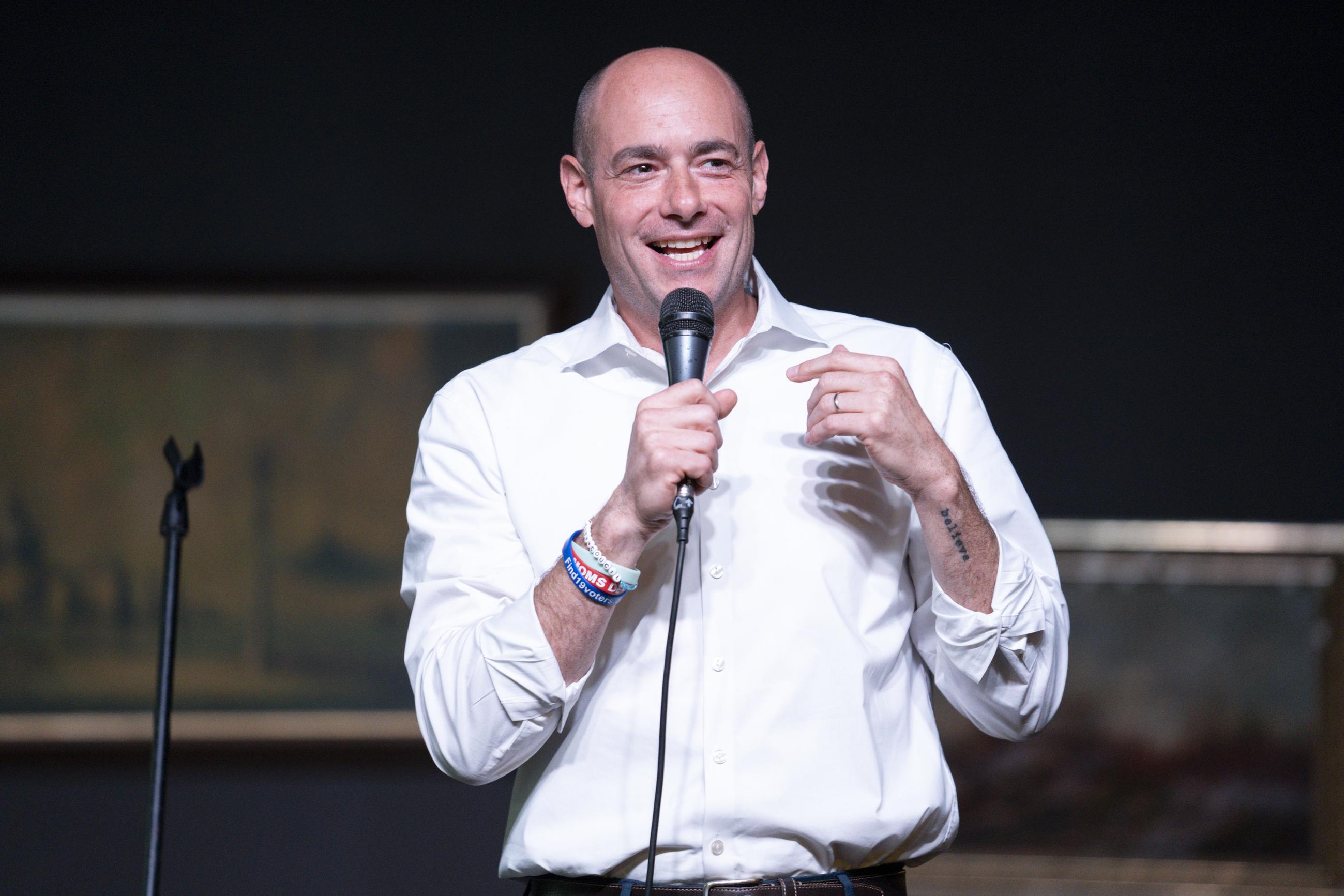 Ohio Democratic House candidate Greg Landsman speaks at a rally for Ohio gubernatorial candidate Nan Whaley in Cincinnati, Thursday, Nov. 3, 2022. (AP Photo/Jeff Dean)
