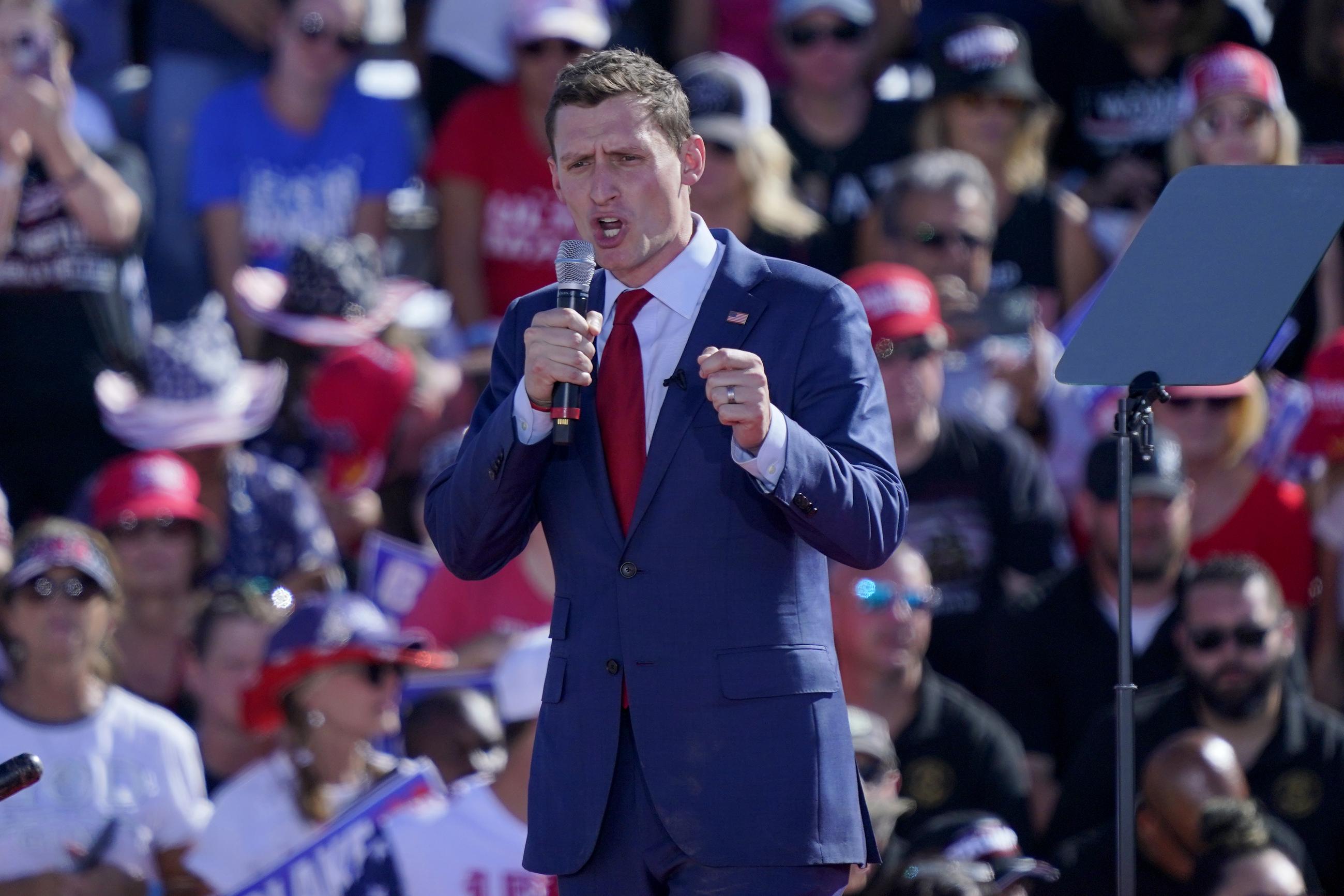 Republican Senate candidate Blake Masters of Arizona in 2022 (AP Photo/Matt York)