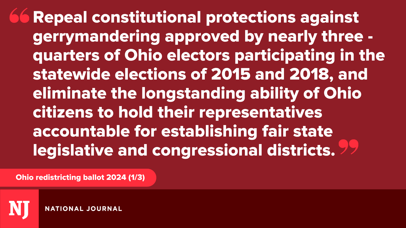 Ohio's 2024 redistricting ballot language