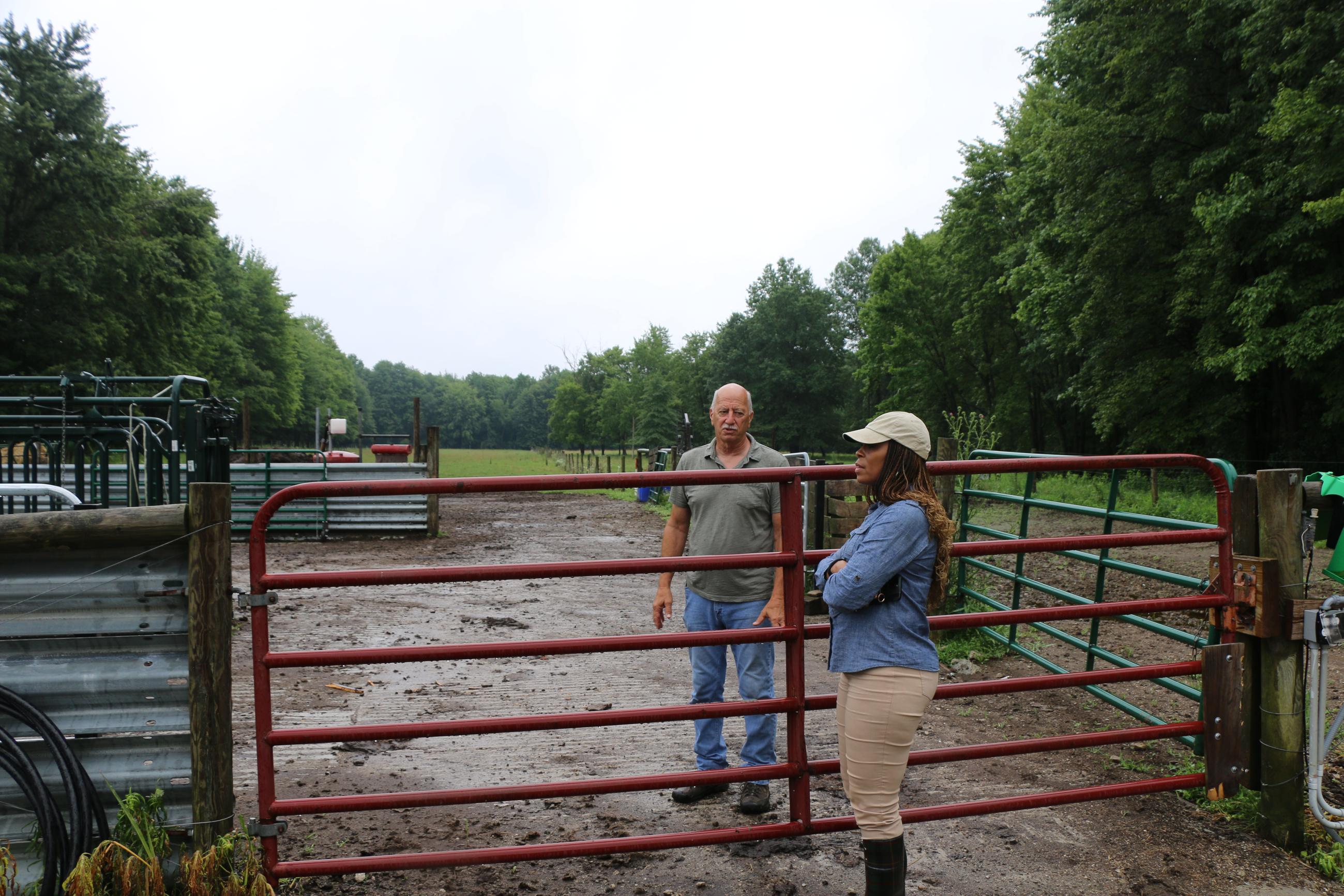 Rep. Shontel Brown visits a farm in Geauga County, Ohio, in August 2025.