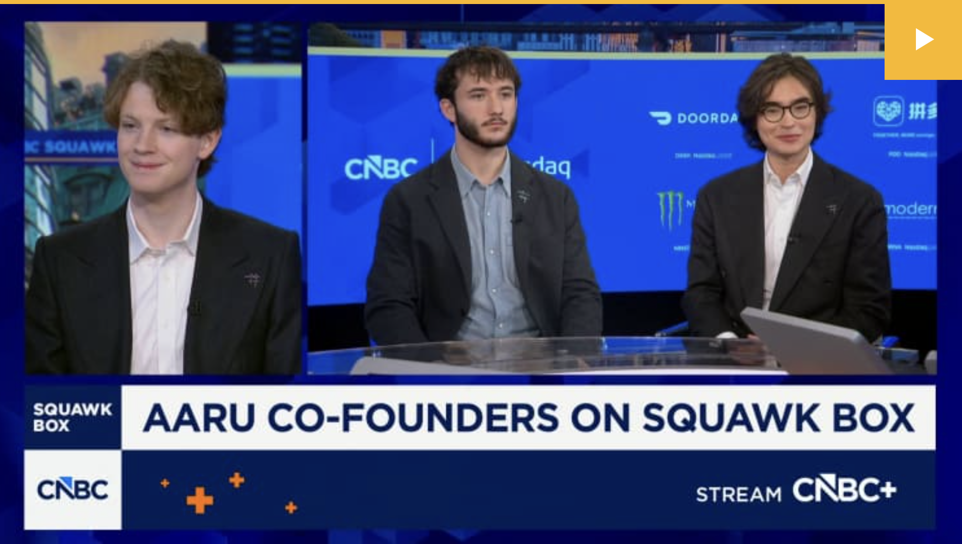 Aaru's founders discussing the origins of their AI company on CNBC