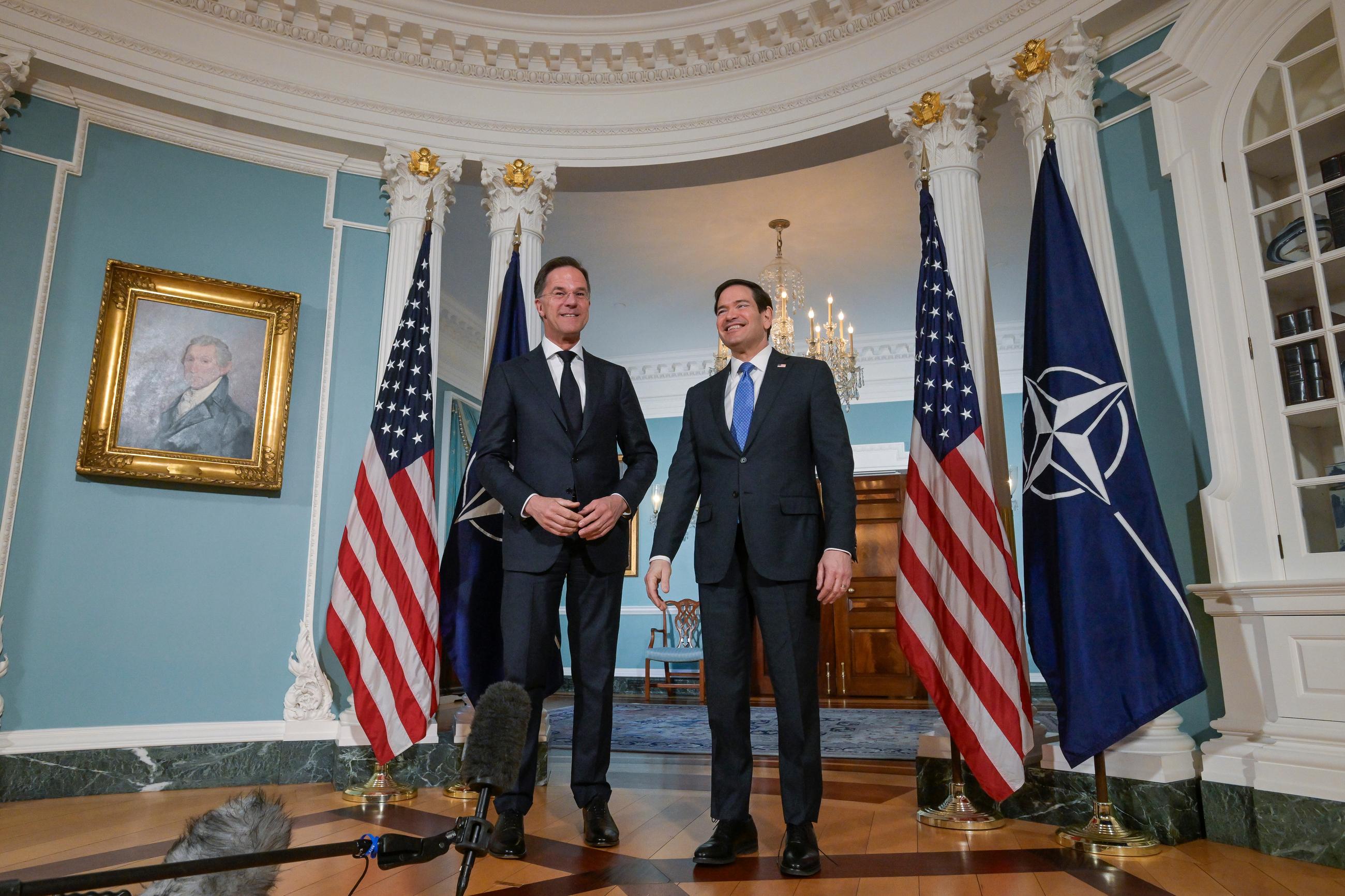 NATO Secretary General Mark Rutte and Secretary of State Marco Rubio at the State Department in Washington on Wednesday (AP Photo/Rod Lamkey, Jr.)