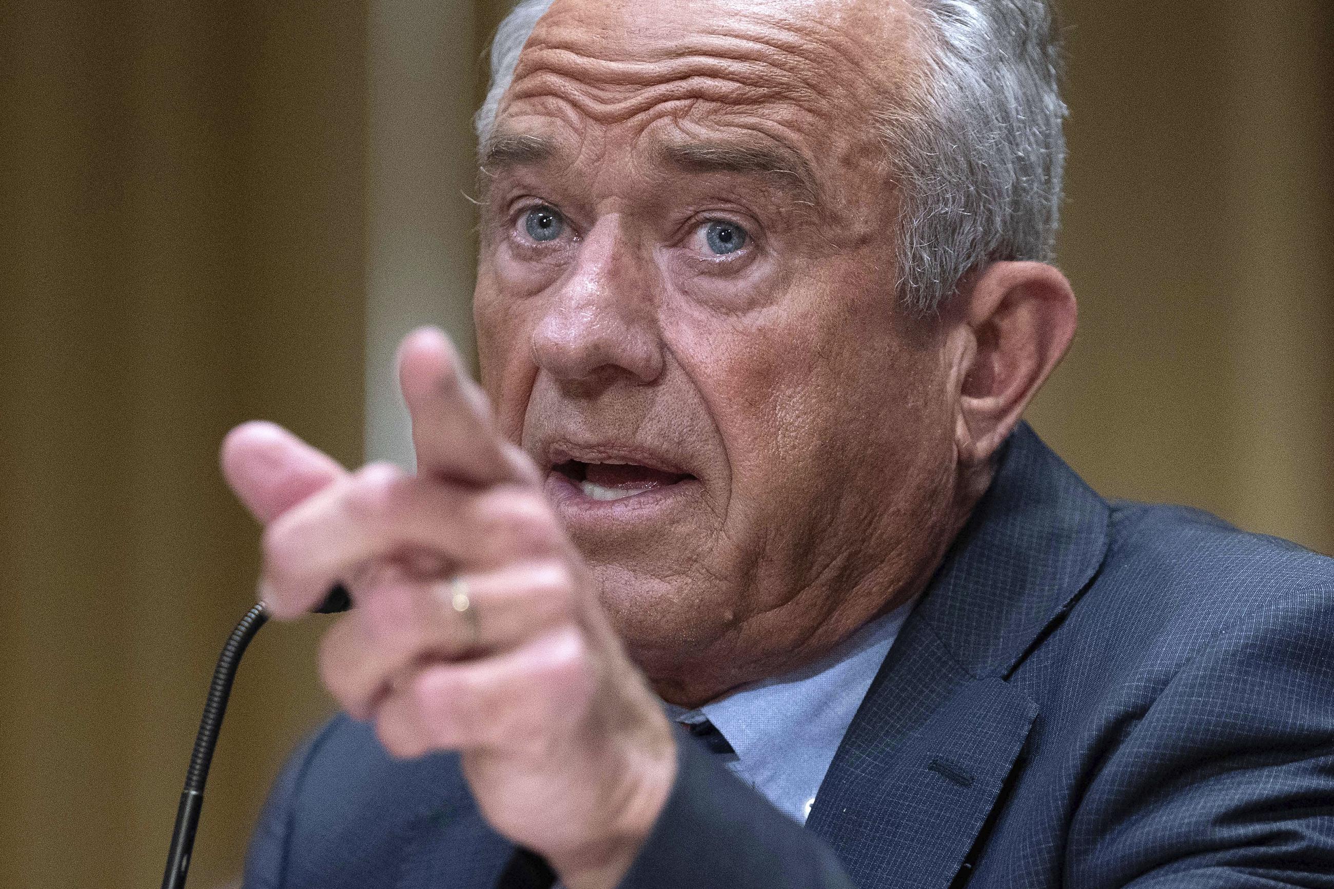 Health and Human Services Secretary Robert F. Kennedy Jr. testifies at a Senate Finance Committee hearing on Wednesday. (AP Photo/Jose Luis Magana)