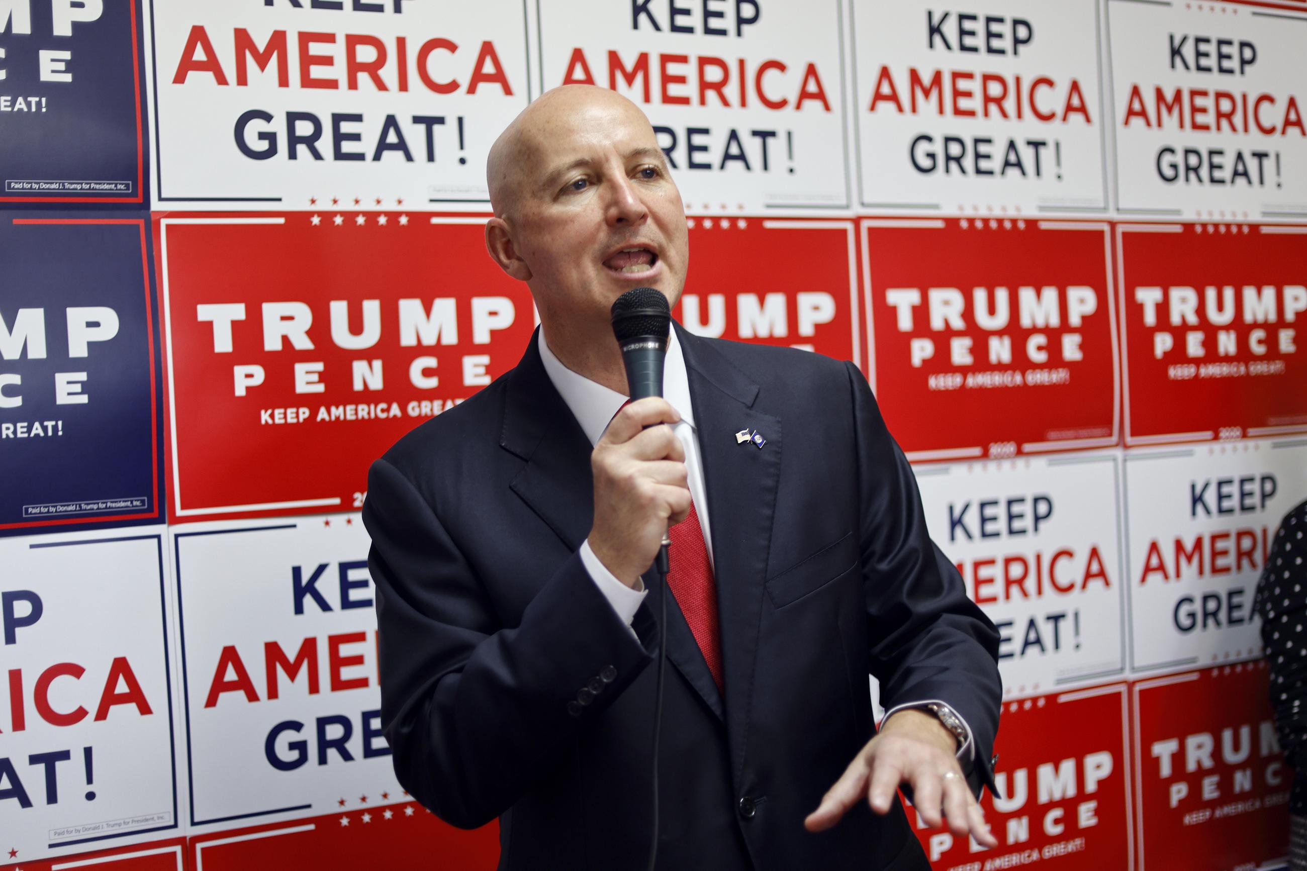 Then-Nebraska Gov. Pete Ricketts in 2020 (AP Photo/Nati Harnik)