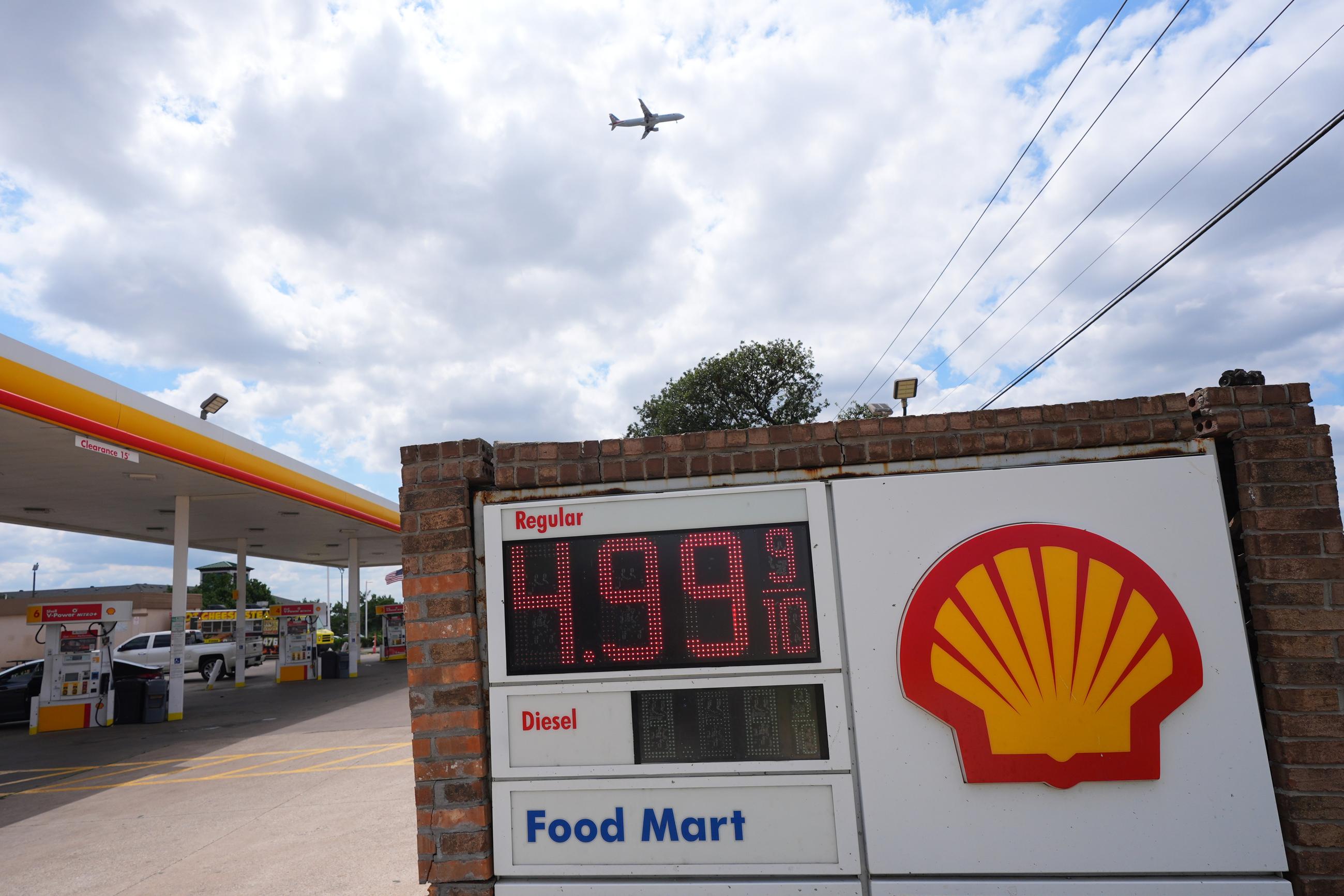 The price of regular unleaded gasoline is displayed in Irving, Texas, on Monday. (AP Photo/LM Otero)