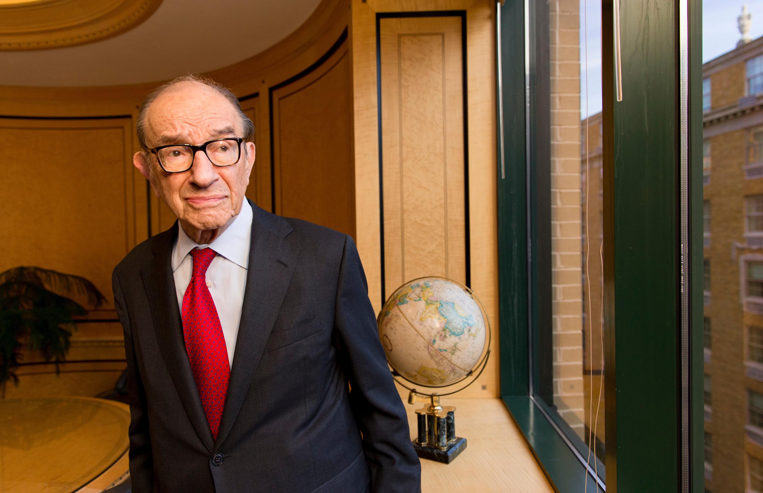 Economist Alan Greenspan, chairman of the Federal Reserve from 1987 to 2006, died last week at age 100. (AP Photo/J. Scott Applewhite, File)