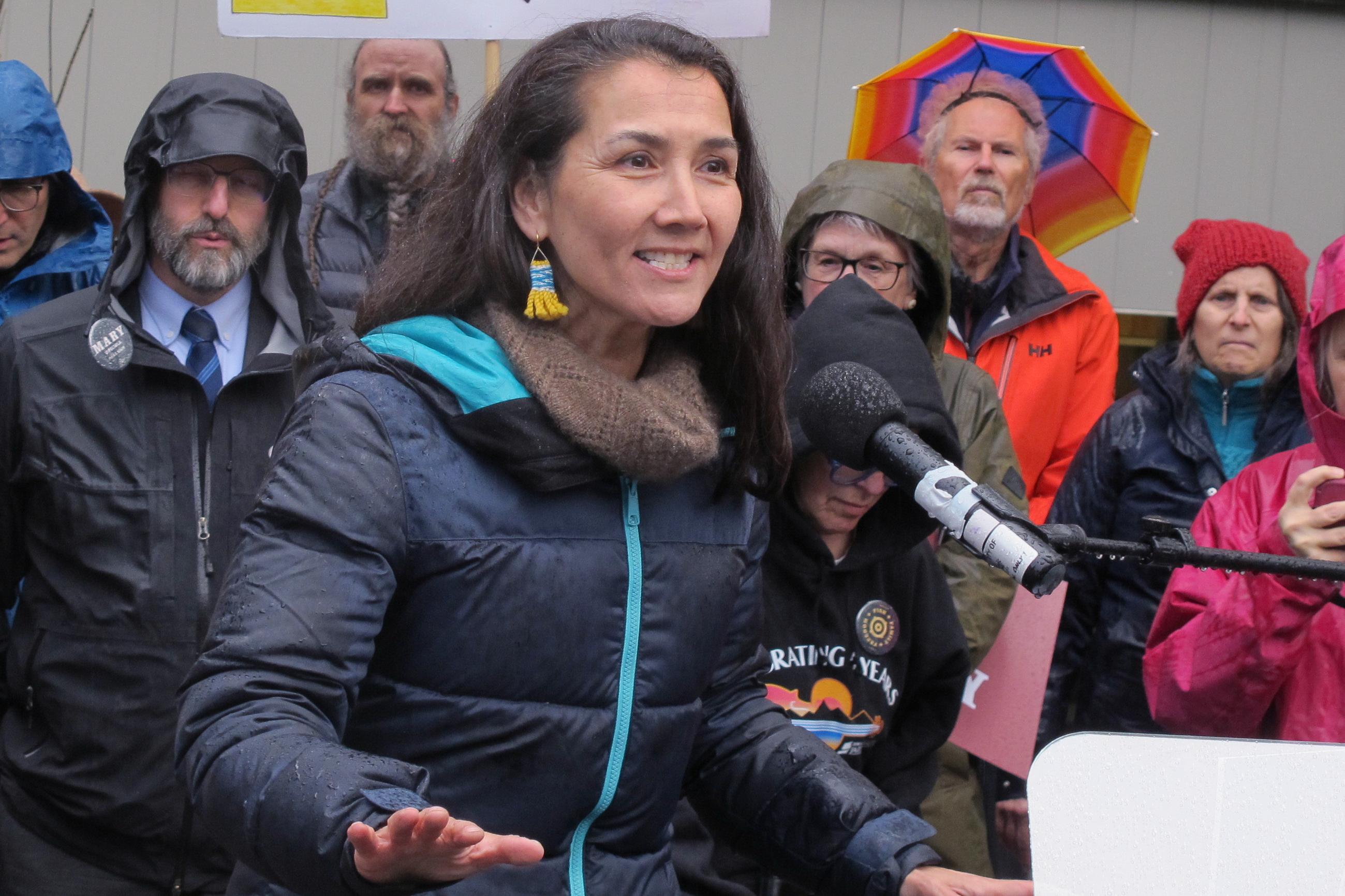 Alaska U.S. Senate candidate Mary Peltola (AP Photo/Becky Bohrer, file)