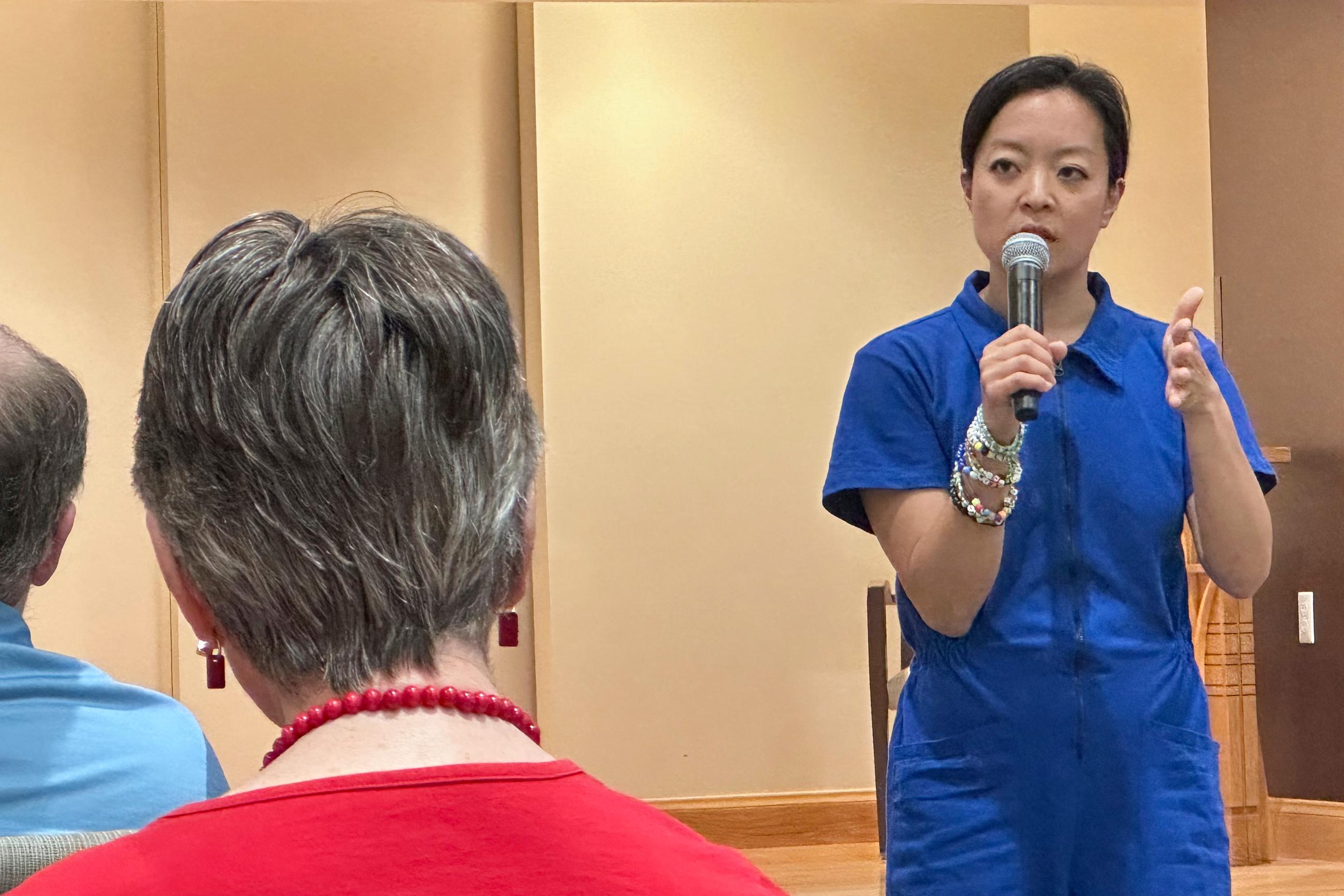 Francesca Hong, a Democratic socialist candidate for Wisconsin governor, in Madison, Wis., on July 7
