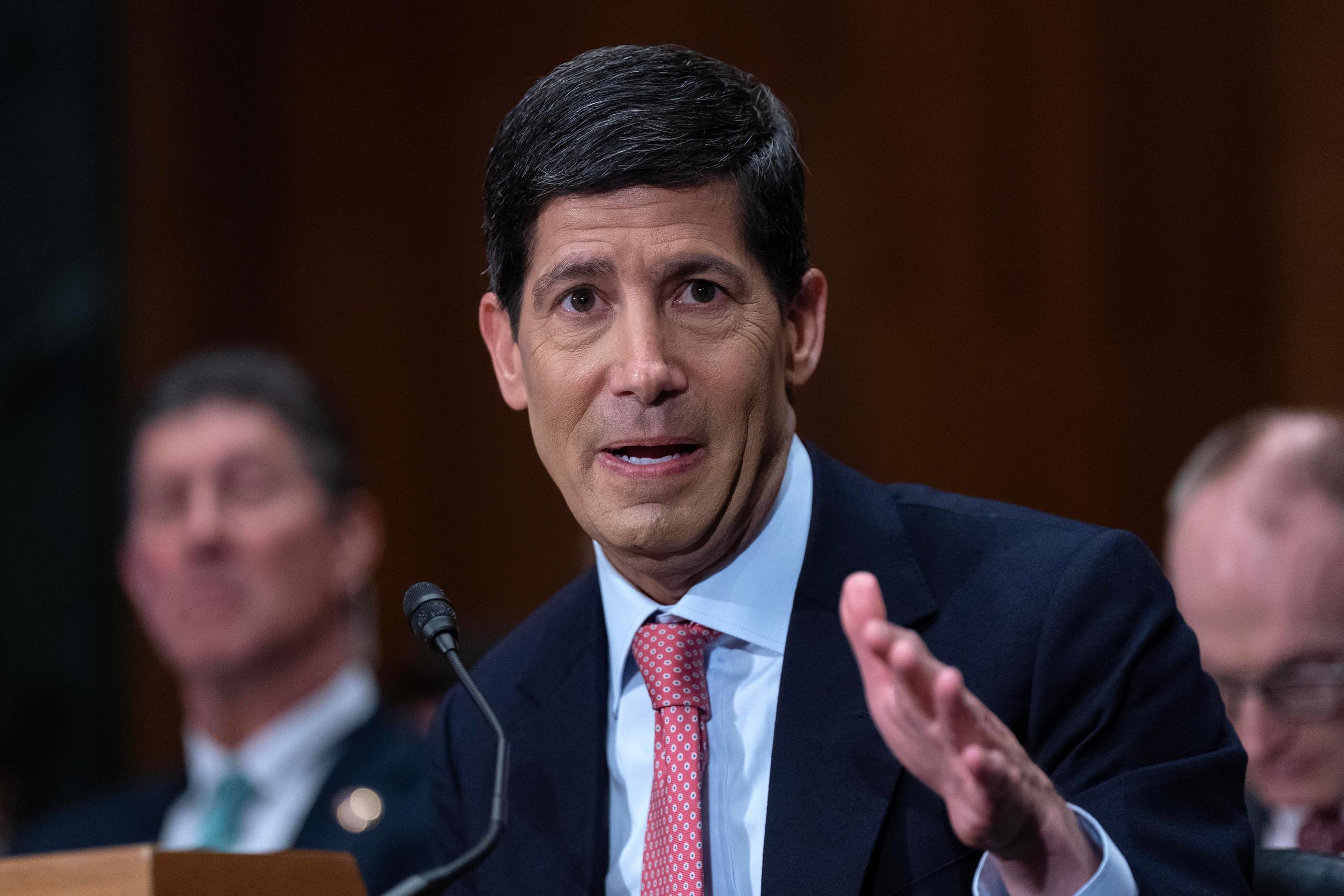 Federal Reserve Chairman Kevin Warsh testifies before the Senate Banking, Housing, and Urban Affairs Committee to deliver the semiannual monetary-policy report to Congress on July 15. (AP Photo/Jose Luis Magana)