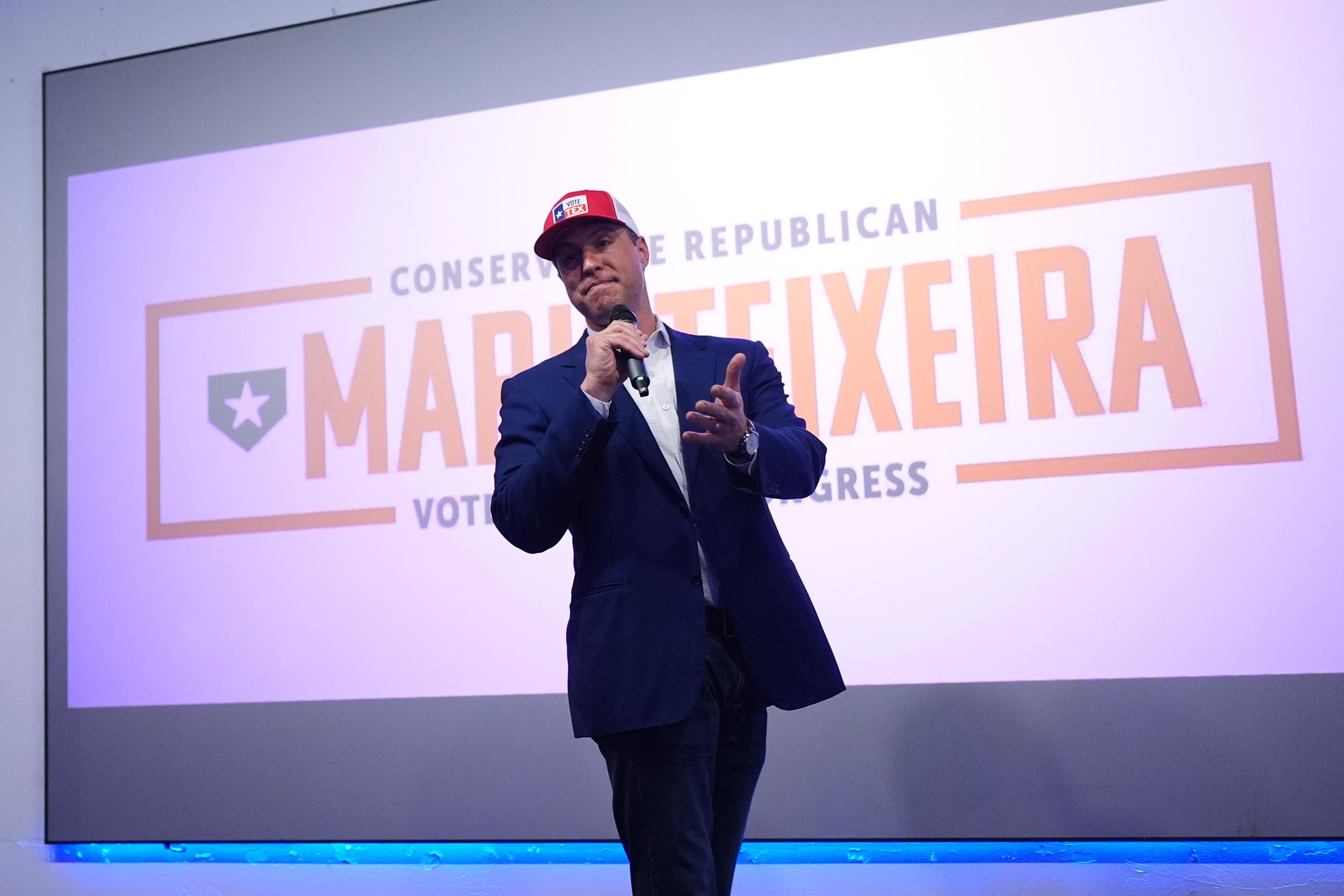 Former Texas Rangers All-Star baseball player Mark Teixeira, who is running for congress, makes a campaign stop in San Antonio, Friday, Feb. 13, 2026. (AP Photo/Eric Gay)