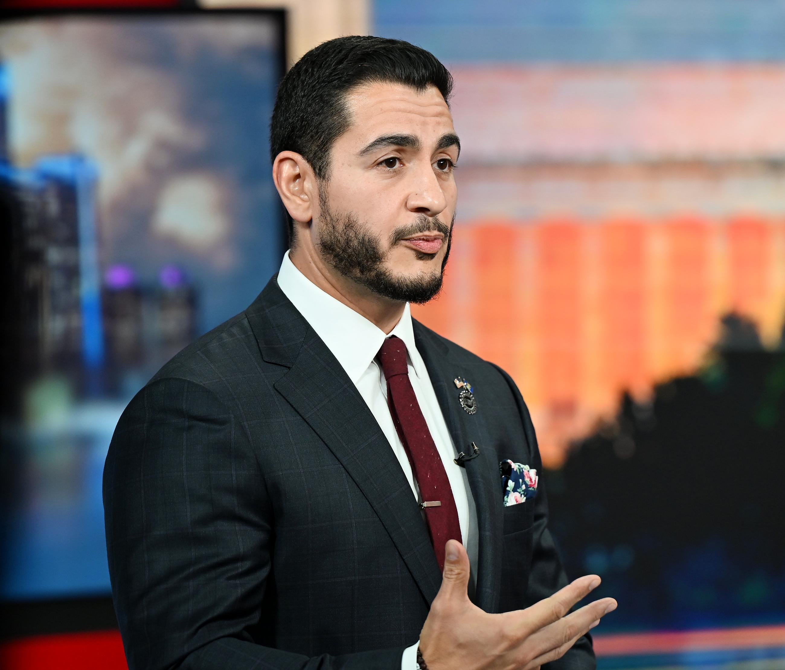Abdul El-Sayed speaks during a U.S. Senate debate with U.S. Rep. Haley Stevens, Monday, July 27, 2026, in Southfield, Mich. (Robin Buckson/Detroit News via AP, Pool)