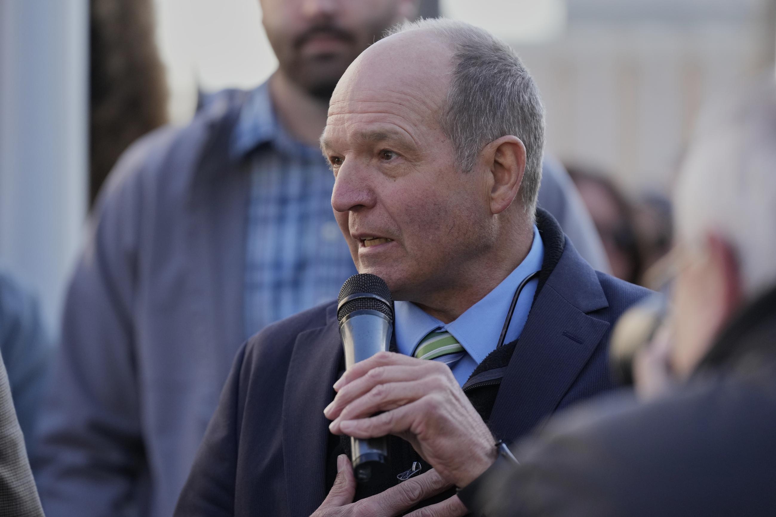 Tenn. Dept. of Agriculture commissioner Charlie Hatcher speaks during Ag Day on the Hill, Tuesday, March 18, 2025, in Nashville, Tenn. (AP Photo/George Walker IV)