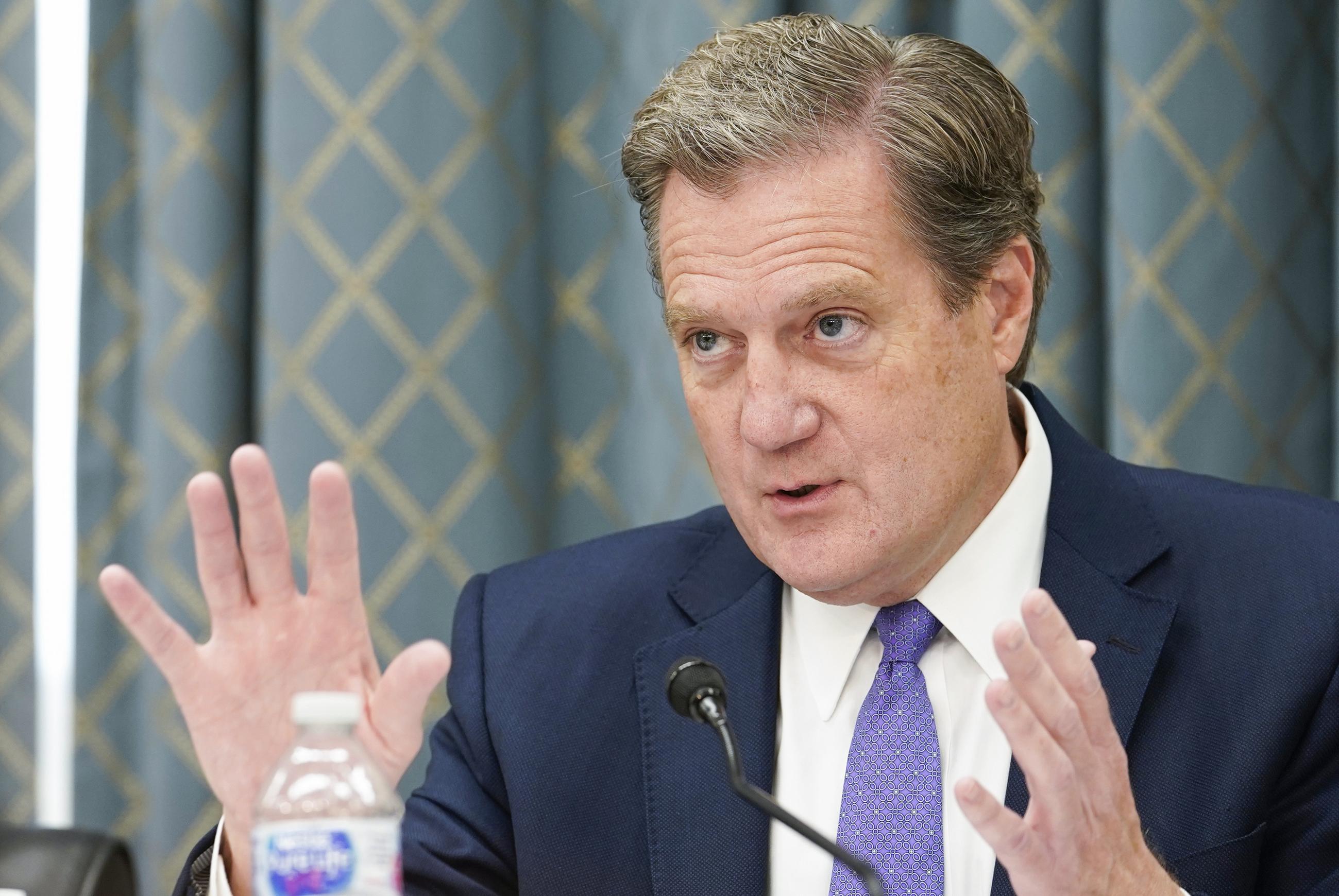 Rep. Mike Turner, R-Ohio, asks question during a House Intelligence Committee hearing on Commercial Cyber Surveillance, Wednesday, July 27, 2022, on Capitol Hill in Washington. (AP Photo/Mariam Zuhaib)