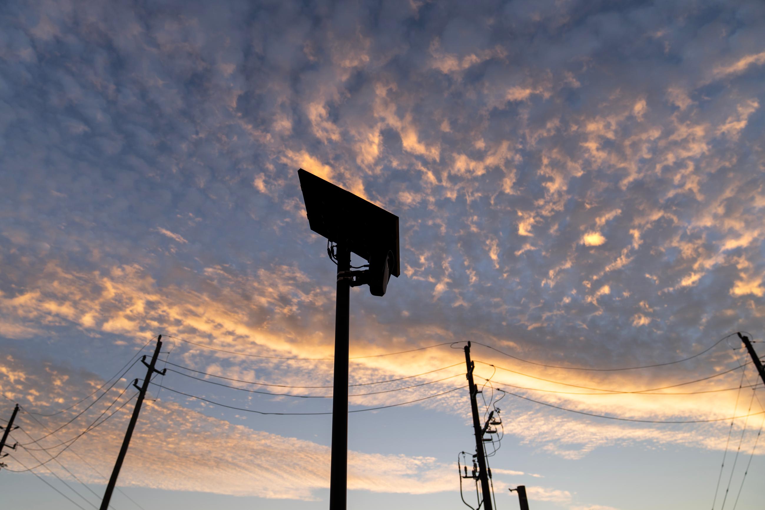 FILE - A Flock Safety license-plate reader is seen along a public road in Houston in 2025. (AP Photo/David Goldman, File)