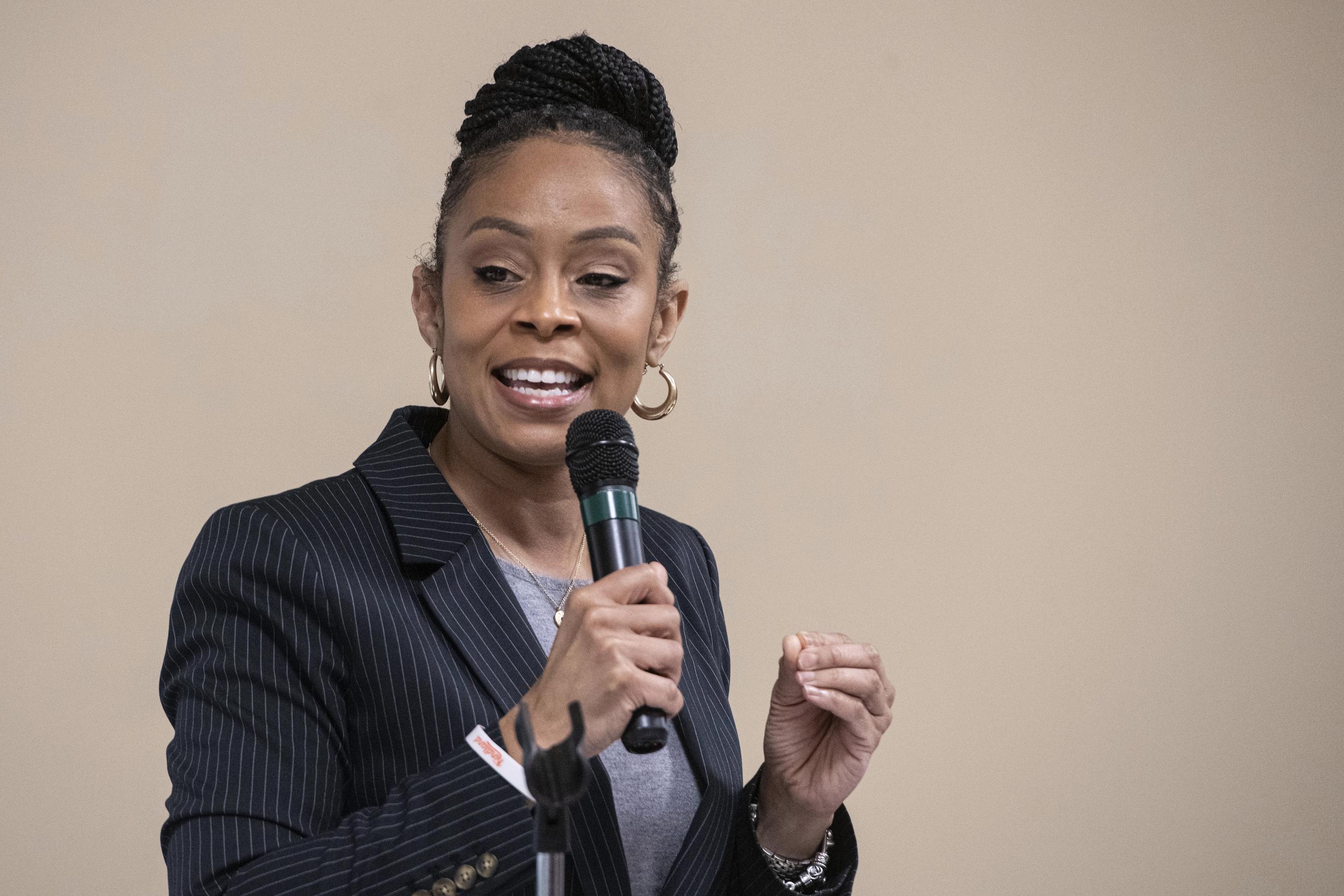 Rep. Shontel Brown of Ohio (AP Photo/Phil Long)