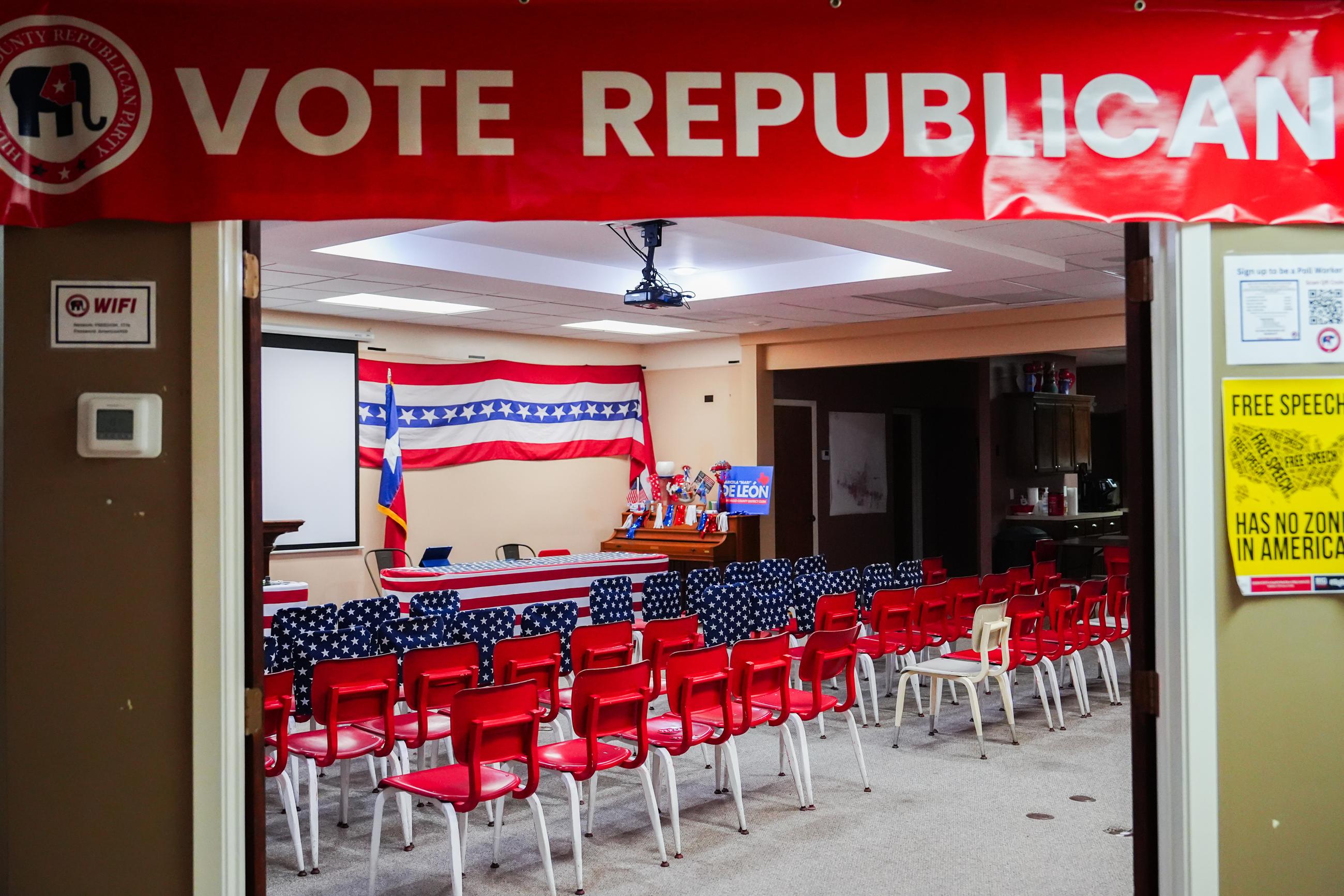 The Hidalgo County Republican Party Headquarters in McAllen, Texas, seen on Sept. 16. (AP Photo/Julia Demaree Nikhinson)
